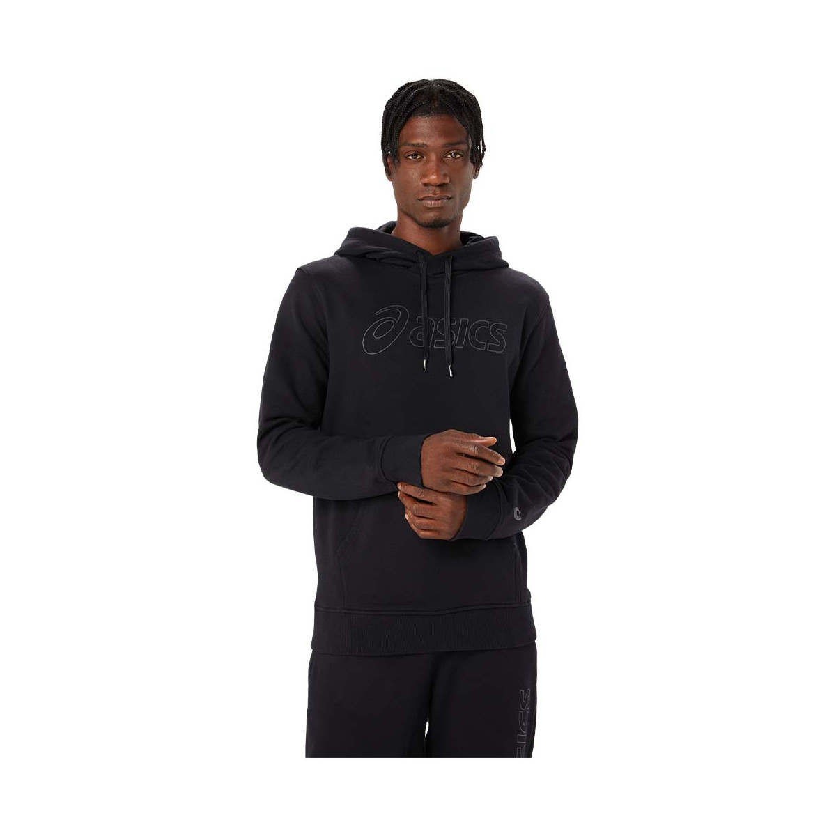 Asics Logo Kapuzenpullover Schwarz