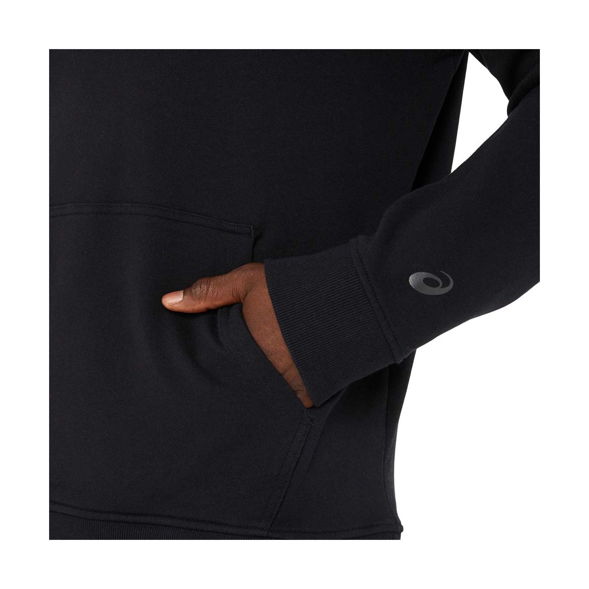 Asics Logo Kapuzenpullover Schwarz