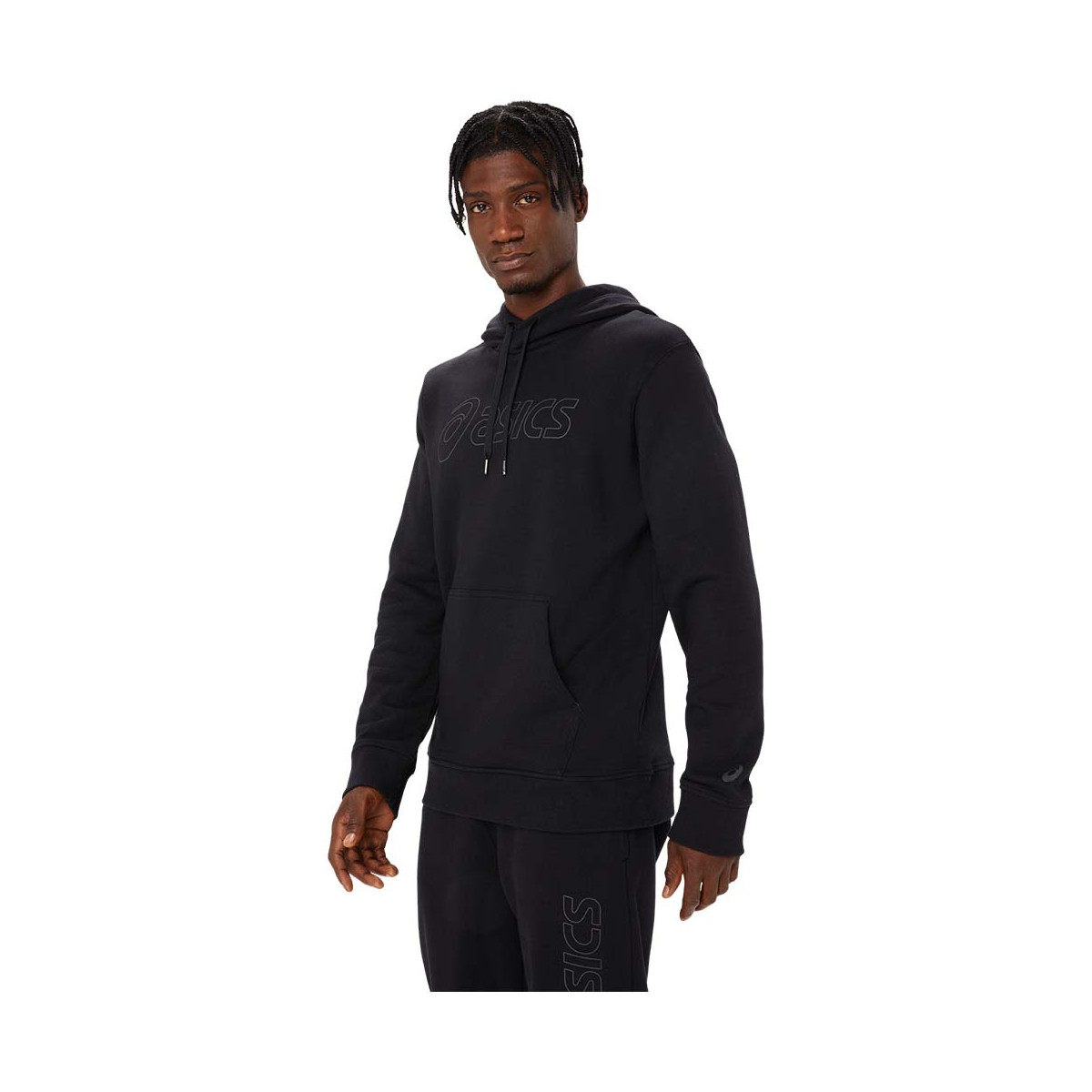 Asics Logo Kapuzenpullover Schwarz