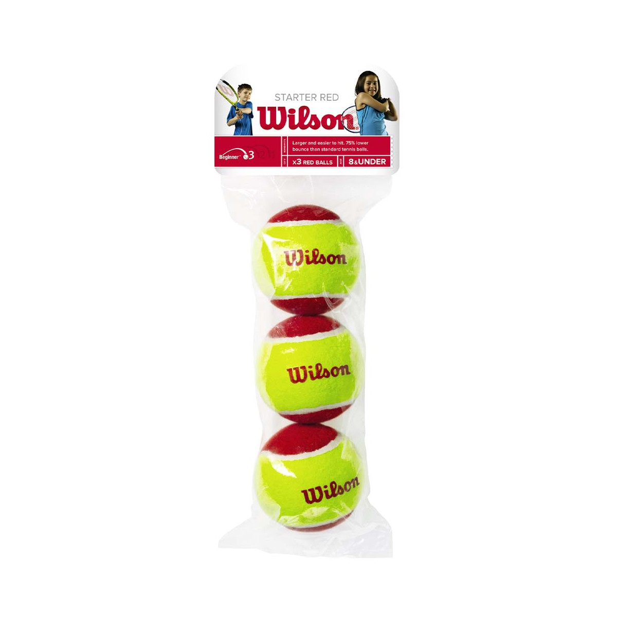Wilson Starter Tennisb&auml;lle 3er-Beutel Rot