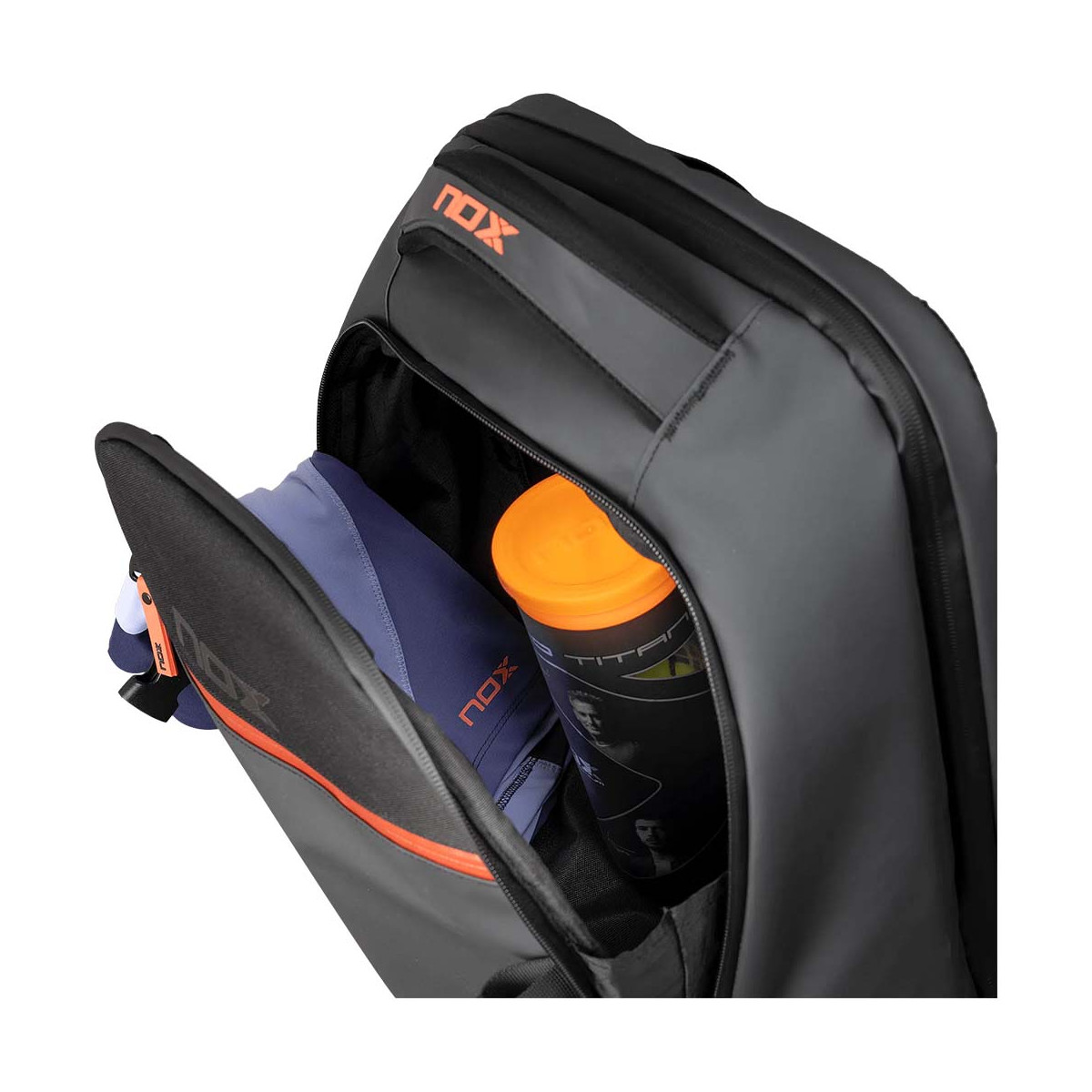 Nox Luxury Open Series Rucksack Schwarz / Rot