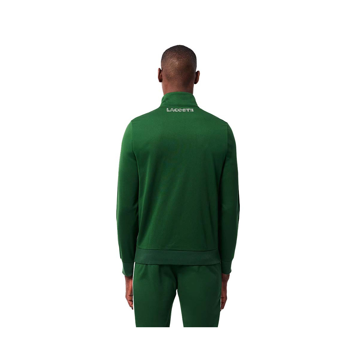Lacoste Tennis Trainingsjacke Gr&uuml;n / Wei&szlig;