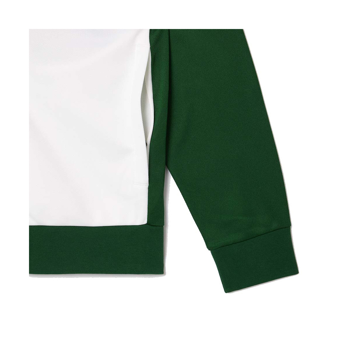 Lacoste Tennis Trainingsjacke Gr&uuml;n / Wei&szlig;