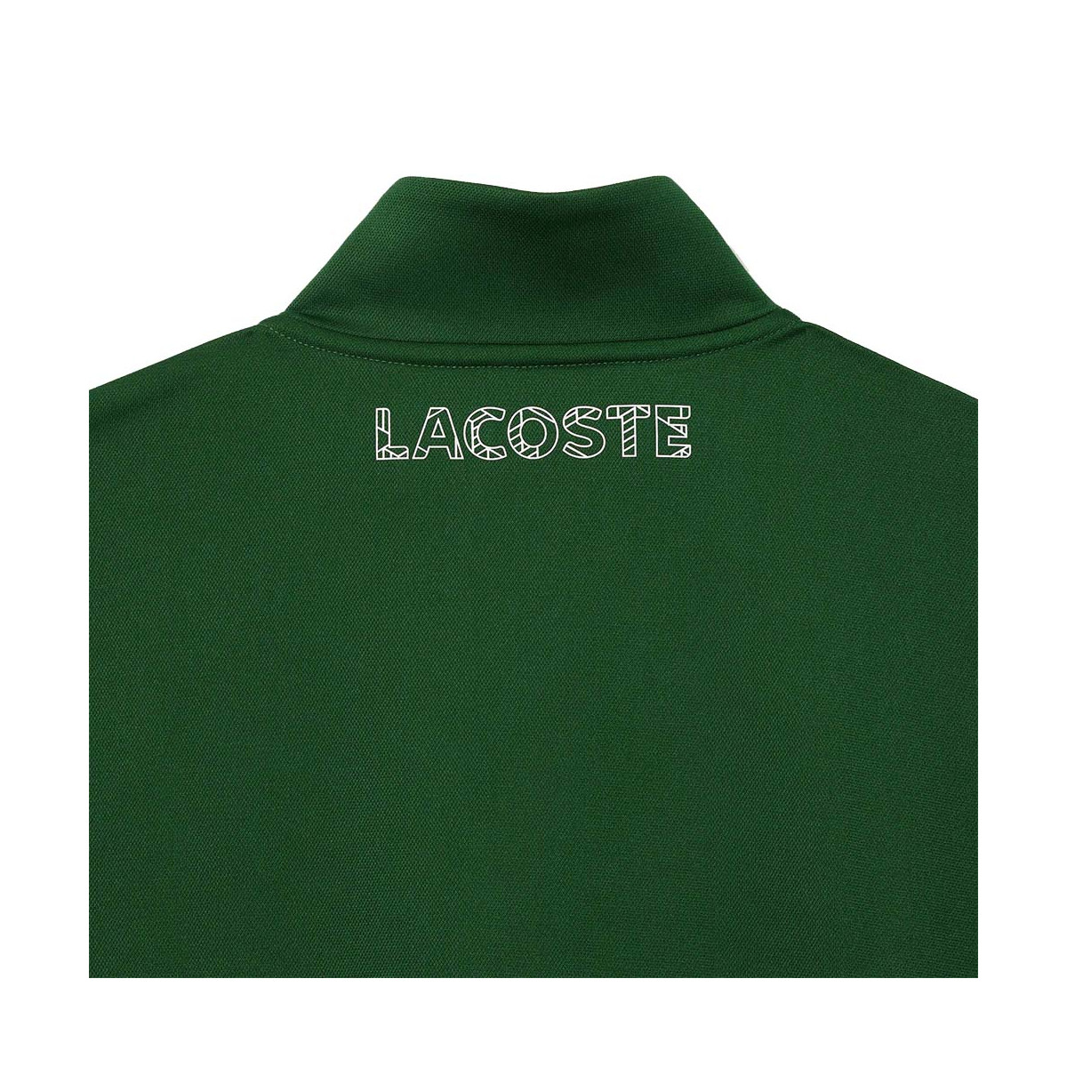 Lacoste Tennis Trainingsjacke Gr&uuml;n / Wei&szlig;