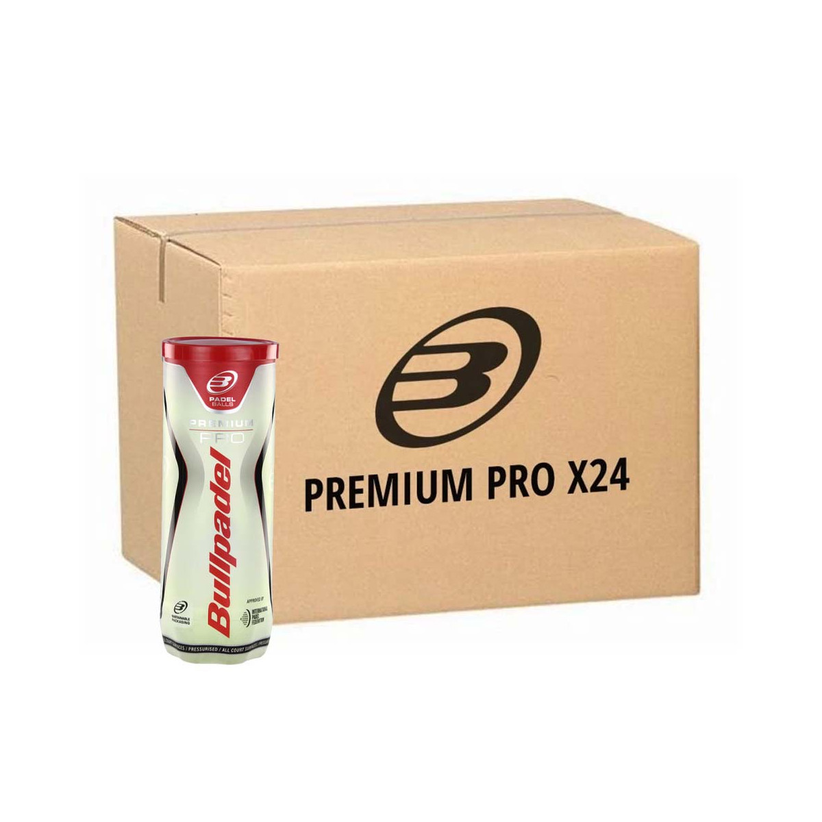 Bullpadel Premium Pro Padelb&auml;lle Karton (24 Dosen &agrave; 3 B&auml;lle)