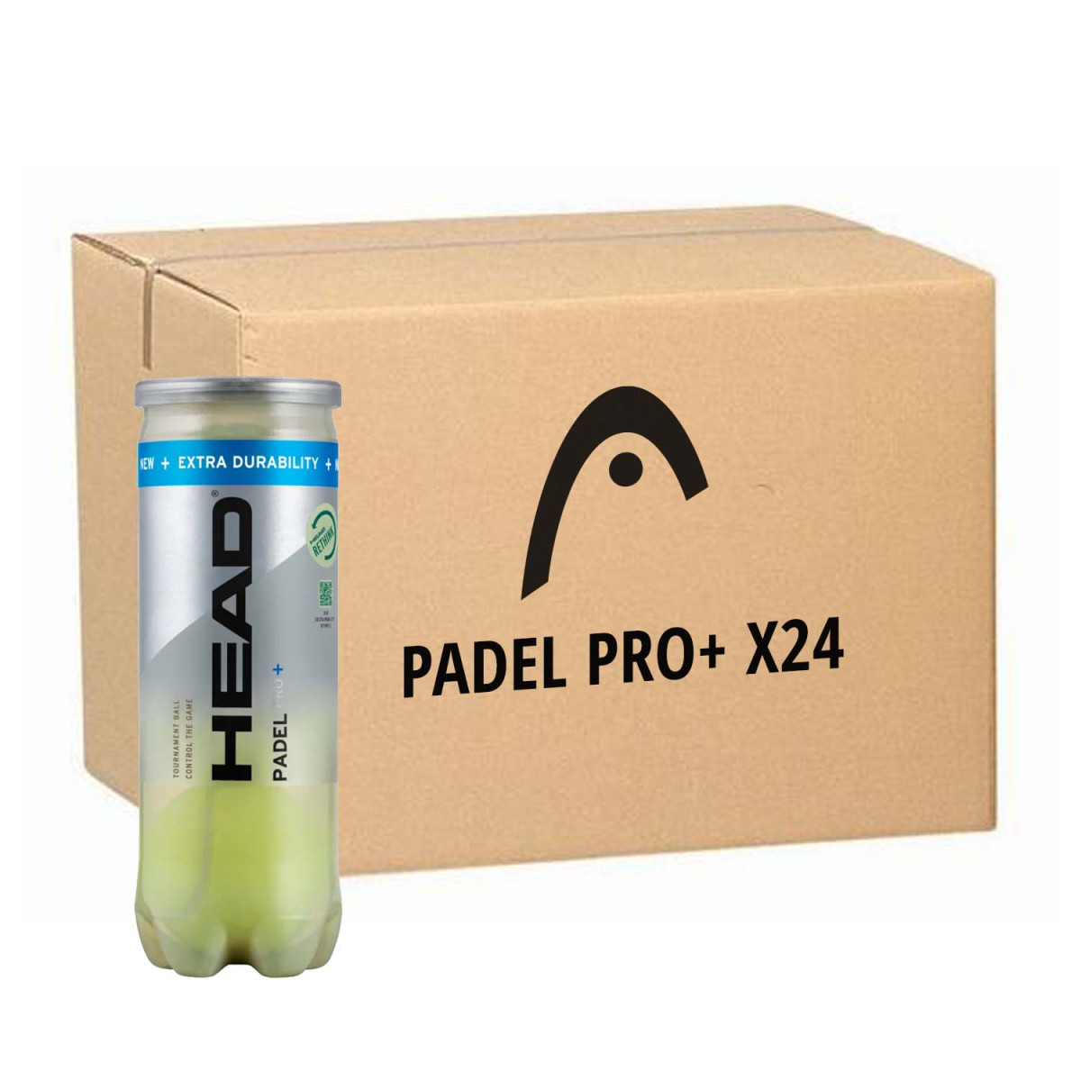 Head Padel Pro+ Padelb&auml;lle Karton (24 Dosen &agrave; 3 B&auml;lle)