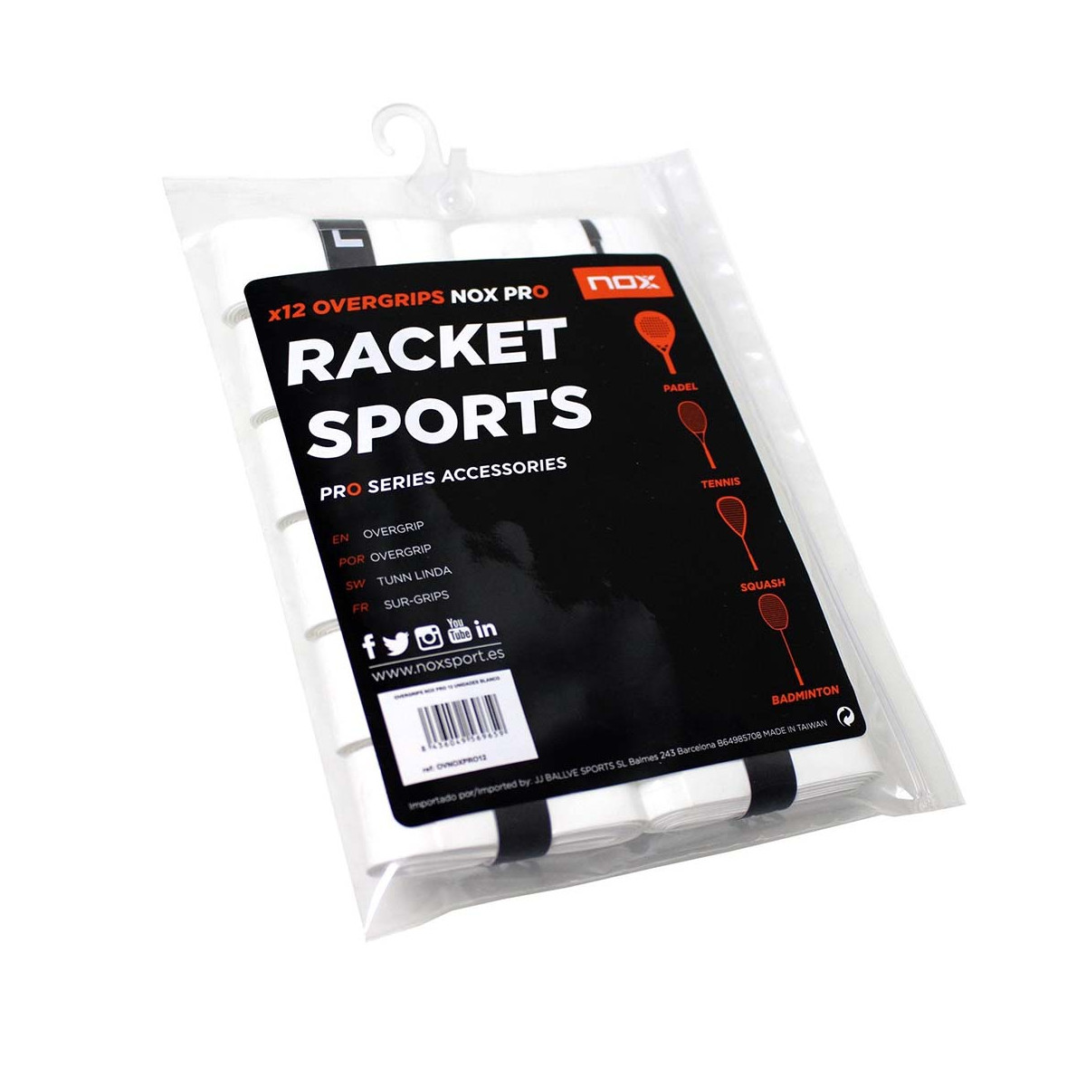 Nox Pro Overgrip Wei&szlig; 12er-Pack