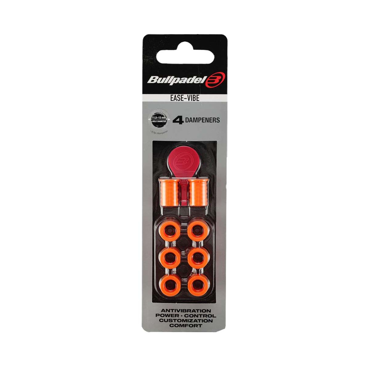 Bullpadel Ease Vibe Vibrationsd&auml;mpfer Orange 4er-Pack