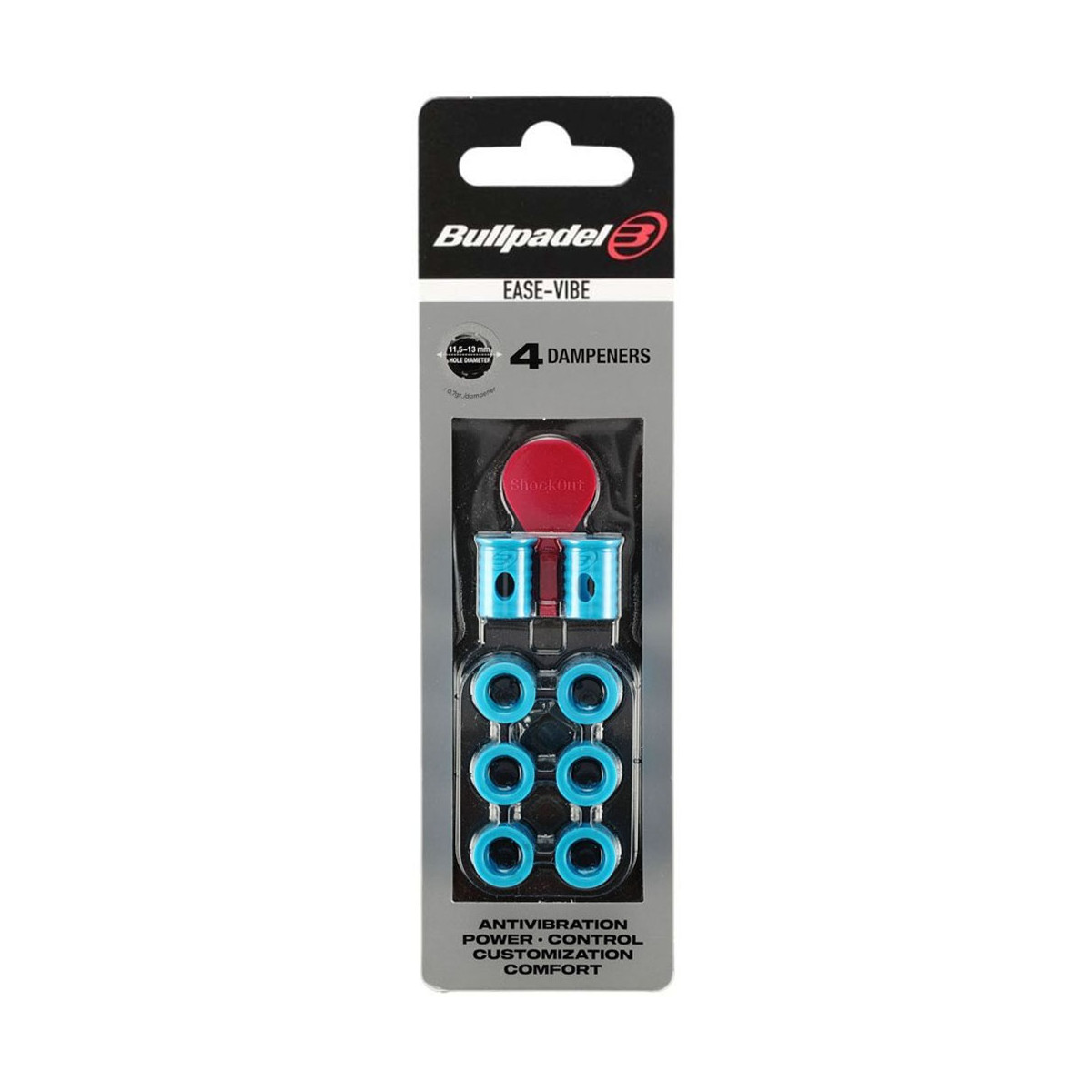 Bullpadel Ease Vibe Vibrationsd&auml;mpfer Blau 4er-Pack