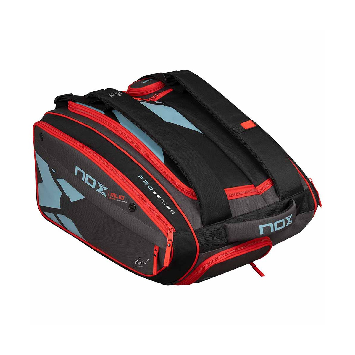 Nox ML10 Competition XL Compact Schl&auml;gertasche (Thermobag) Grau / Rot