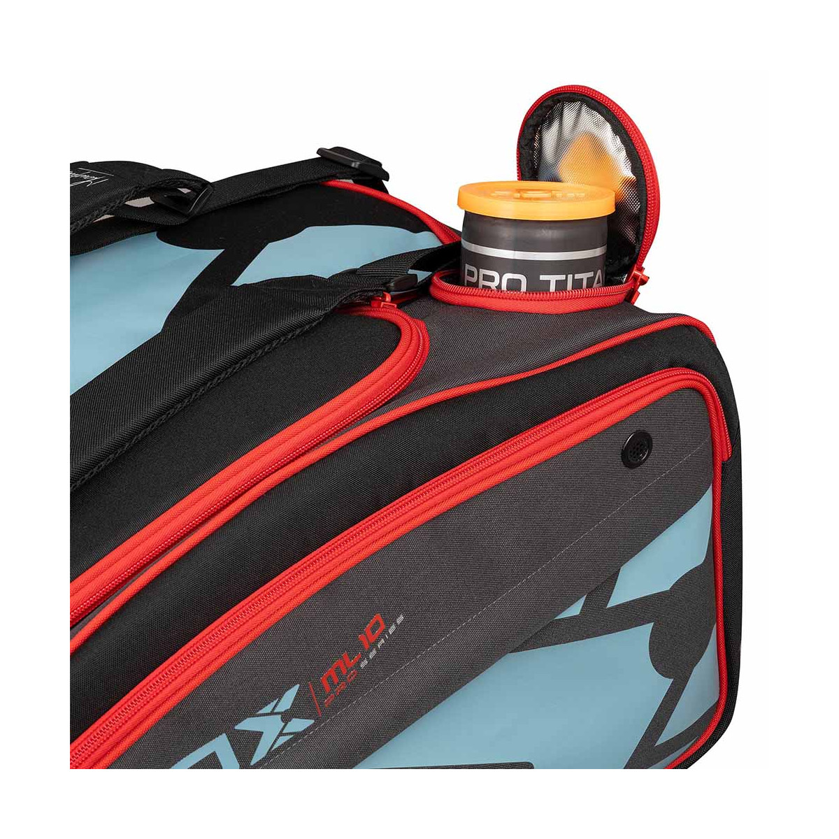Nox ML10 Competition XL Compact Schl&auml;gertasche (Thermobag) Grau / Rot