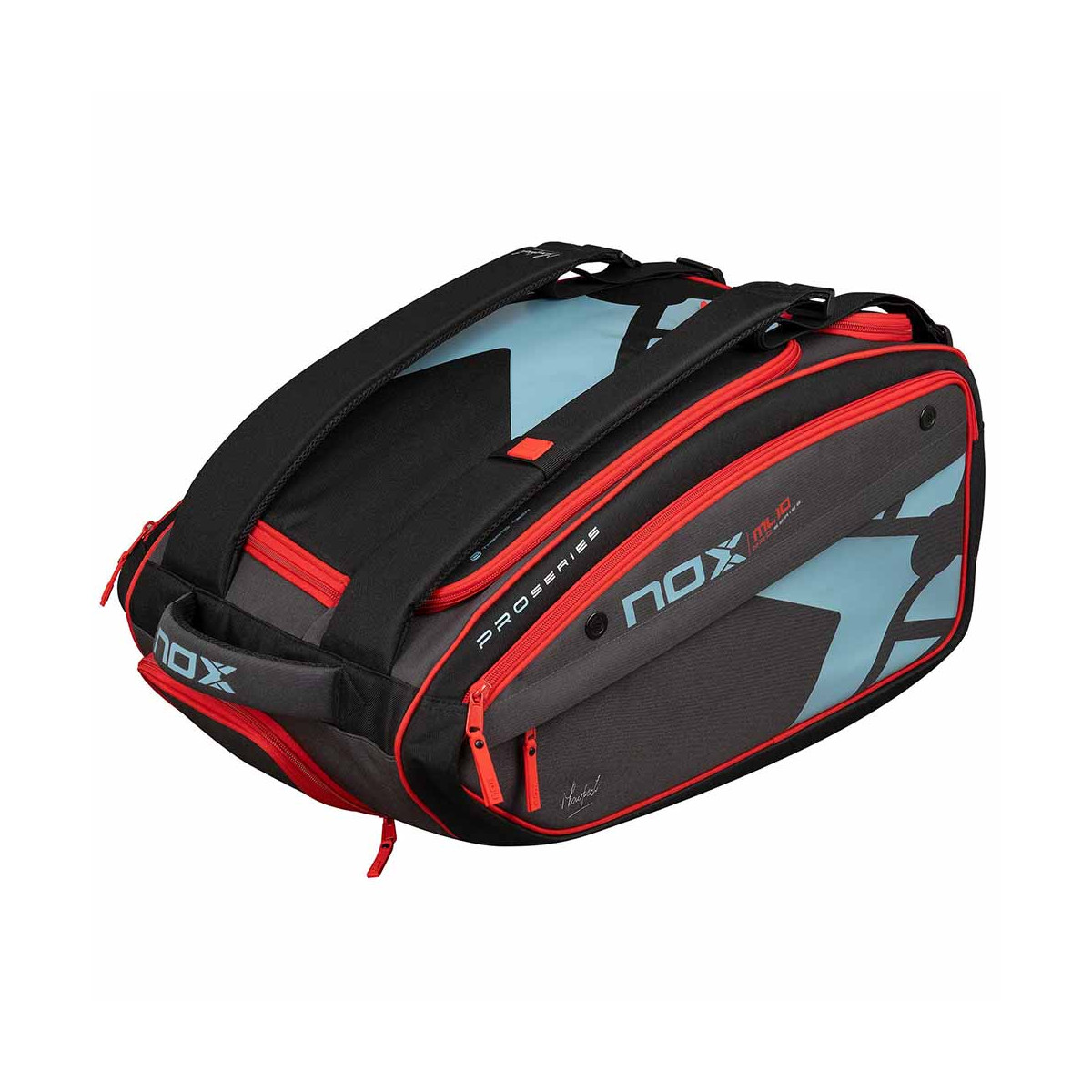 Nox ML10 Competition XL Compact Schl&auml;gertasche (Thermobag) Grau / Rot