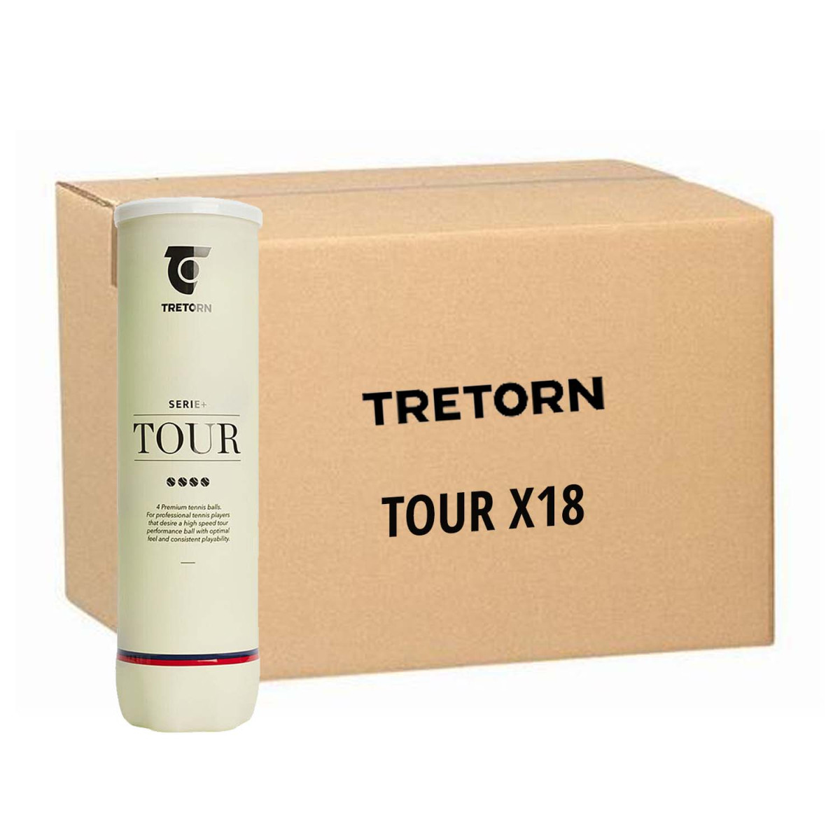 Tretorn Serie+ Tour Tennisb&auml;lle Karton (18 Dosen &agrave; 4 B&auml;lle)