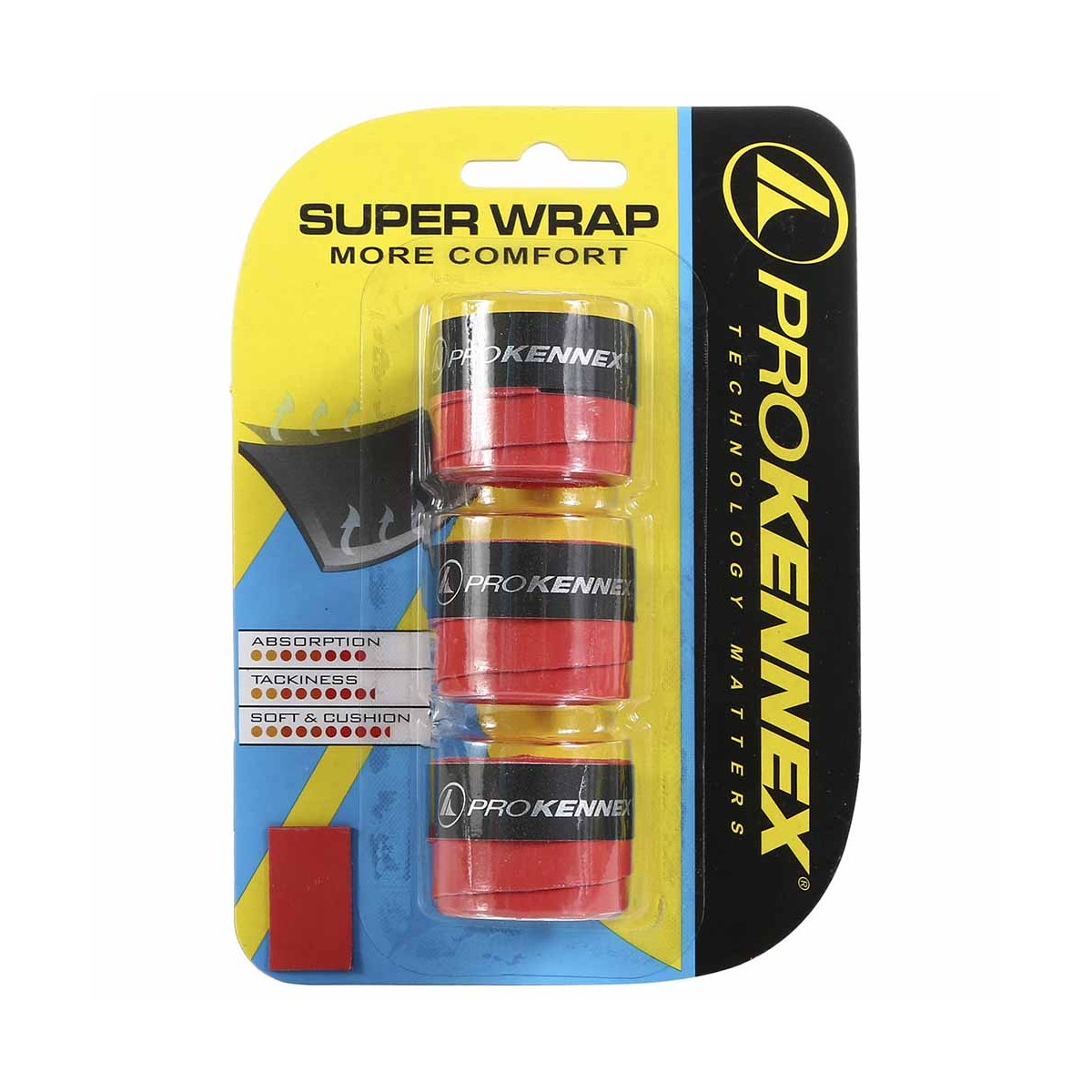 Pro Kennex Super Wrap Overgrip Rot 3er-Pack