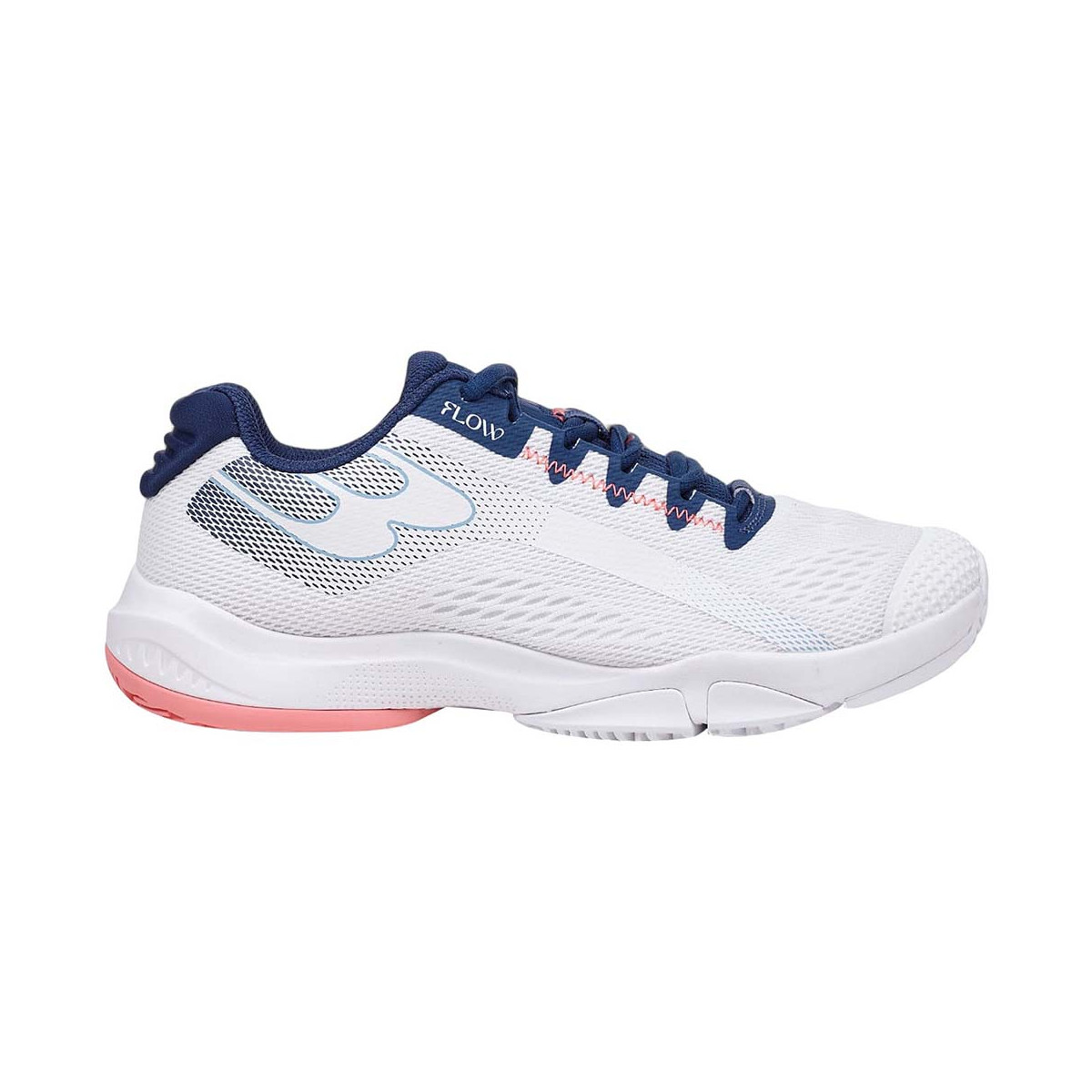 Bullpadel Flow 24V Padelschuhe Damen Wei&szlig; / Marineblau