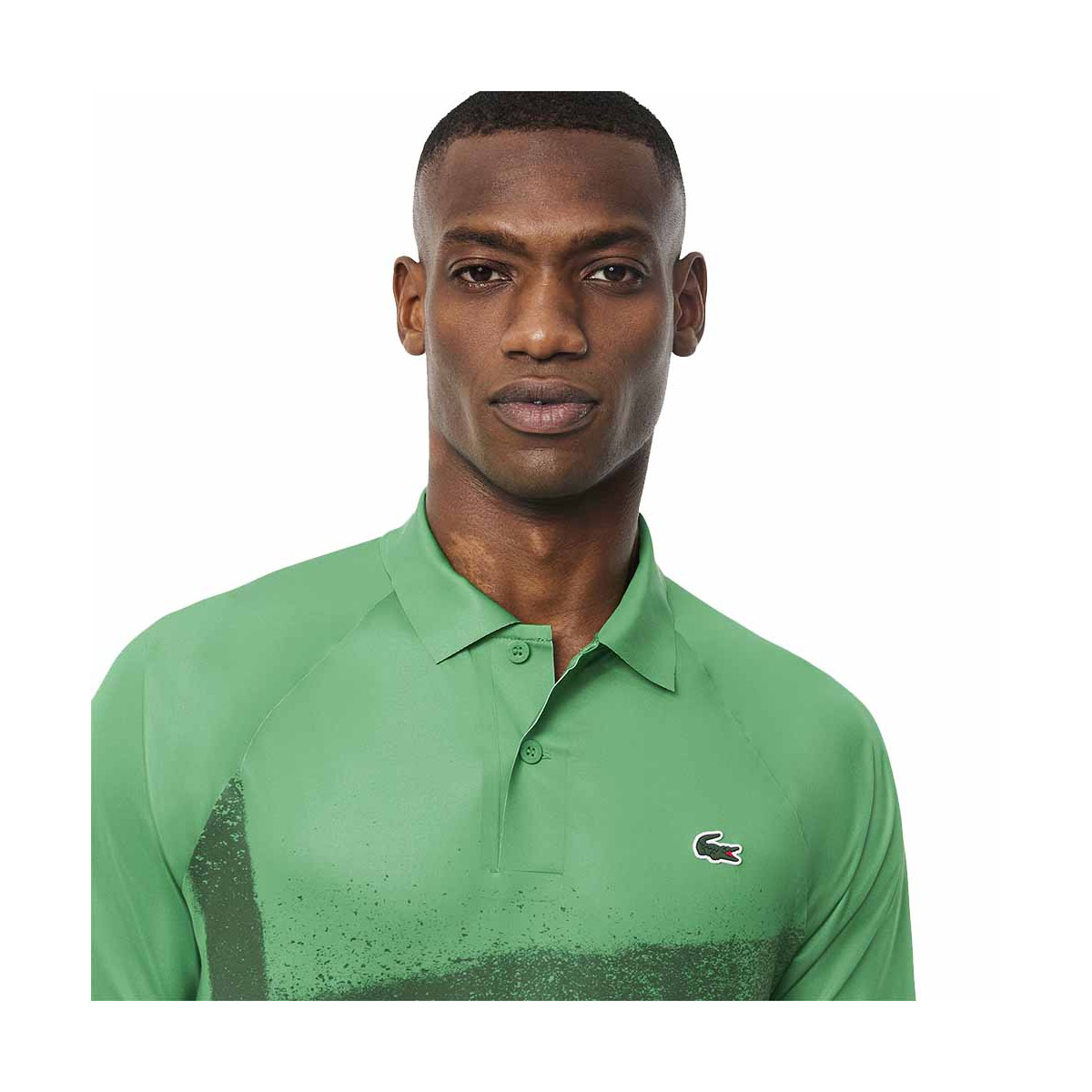 Lacoste Tennis Novak Djokovic Player Poloshirt Gr&uuml;n / Wei&szlig;