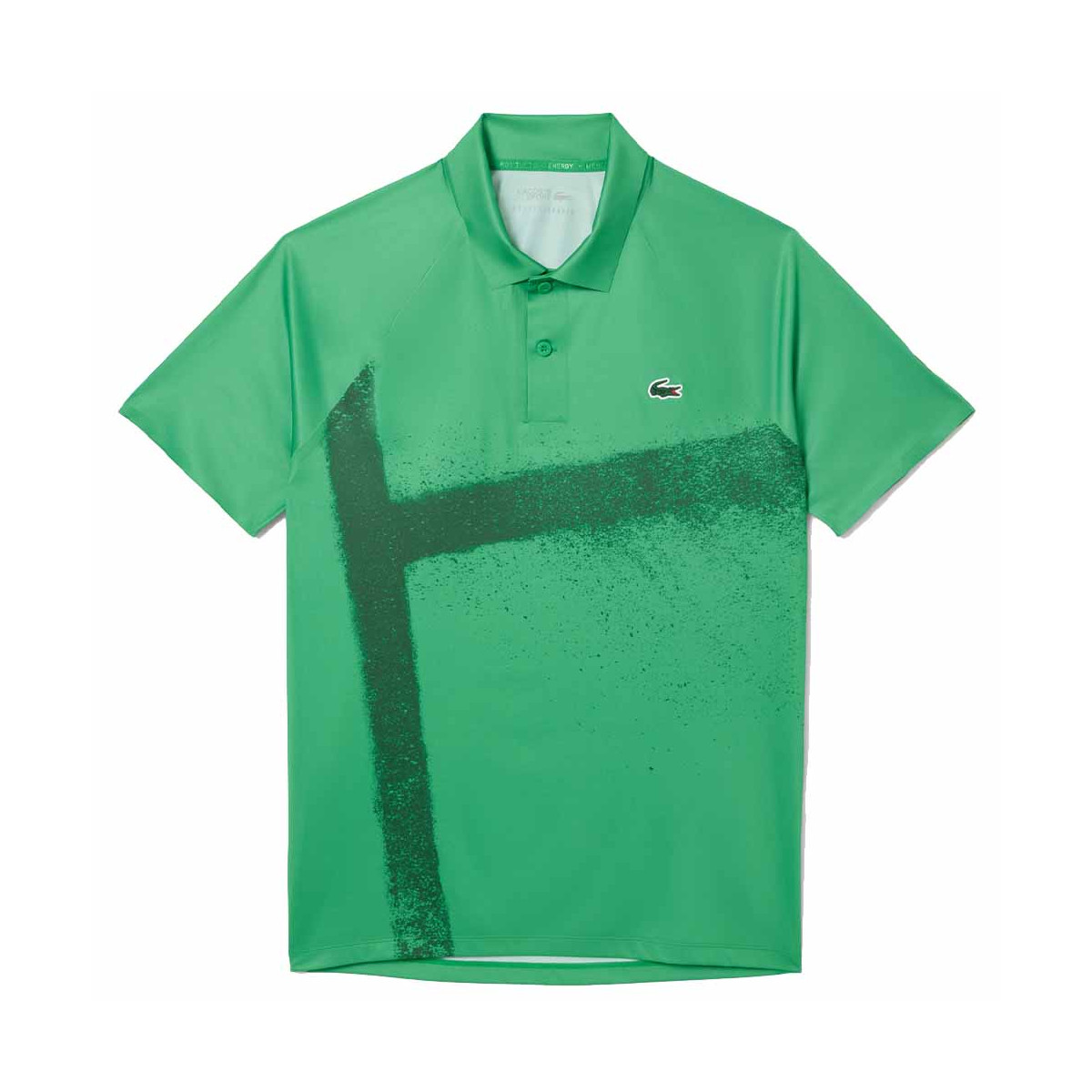 Lacoste Tennis Novak Djokovic Player Poloshirt Gr&uuml;n / Wei&szlig;
