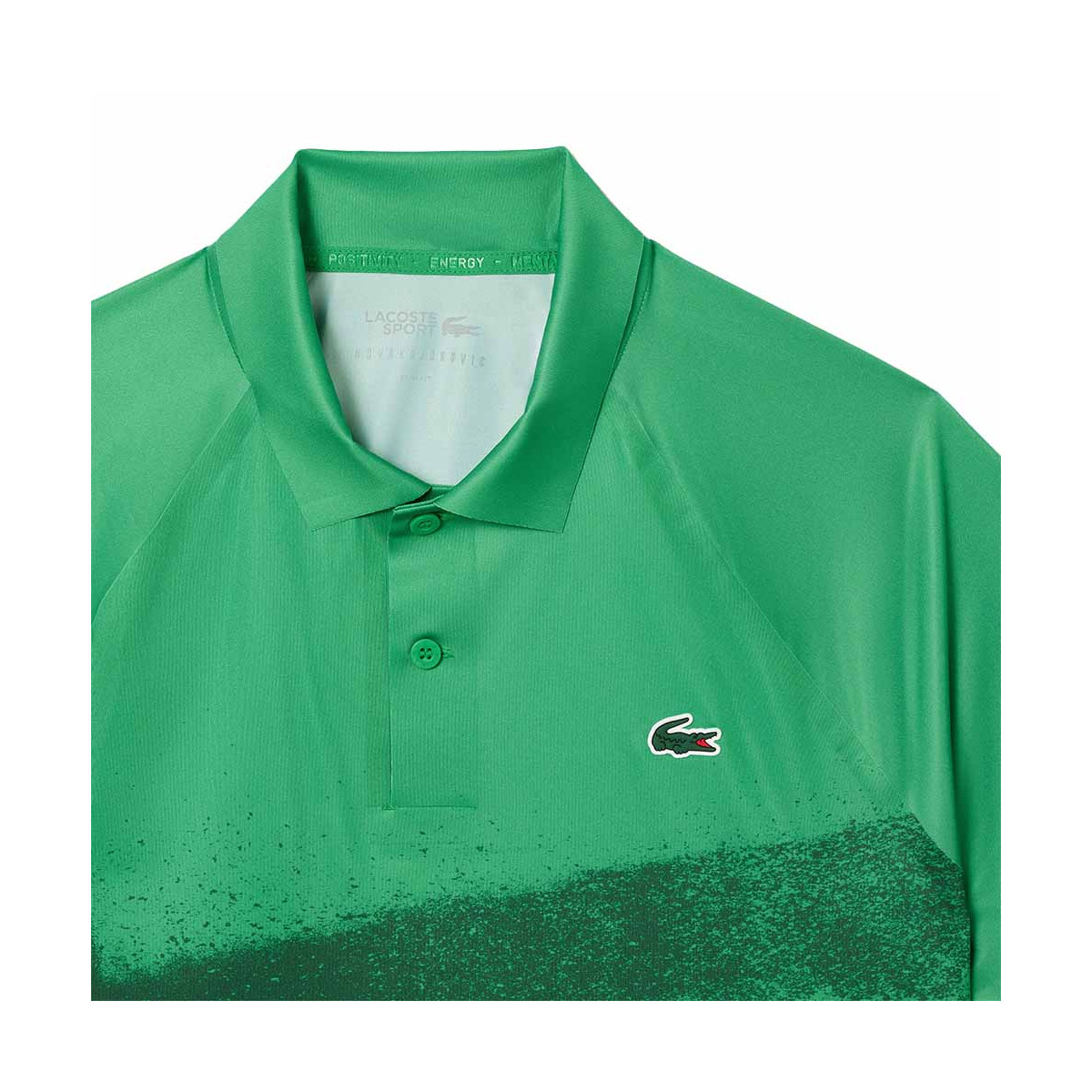 Lacoste Tennis Novak Djokovic Player Poloshirt Gr&uuml;n / Wei&szlig;