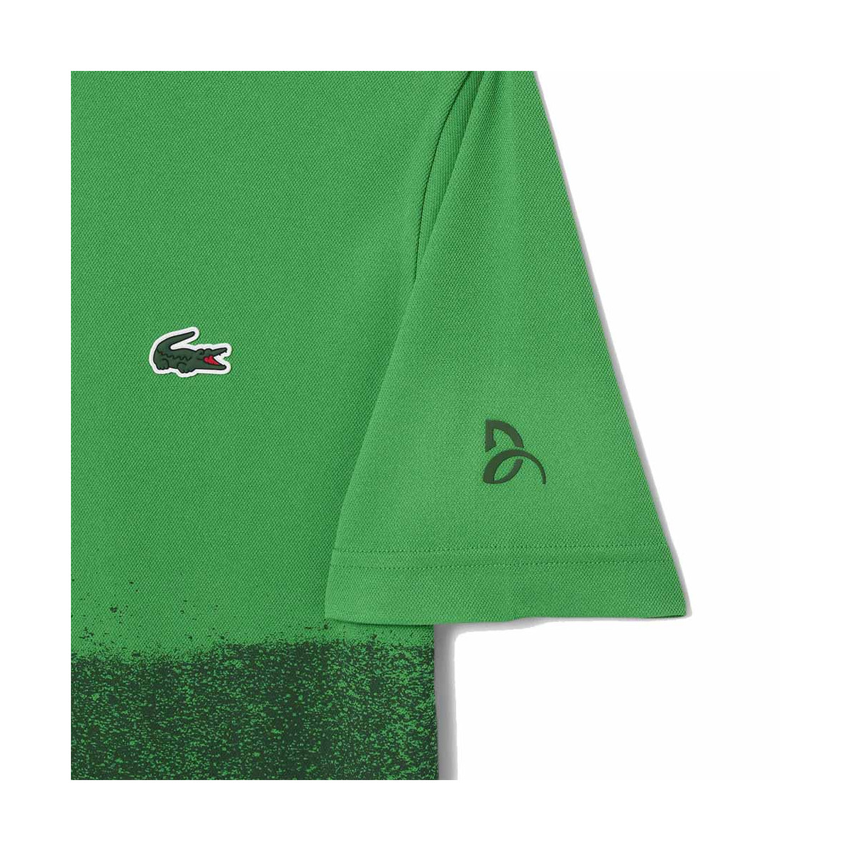 Lacoste Tennis Novak Djokovic Poloshirt Fan-Version Gr&uuml;n / Marineblau