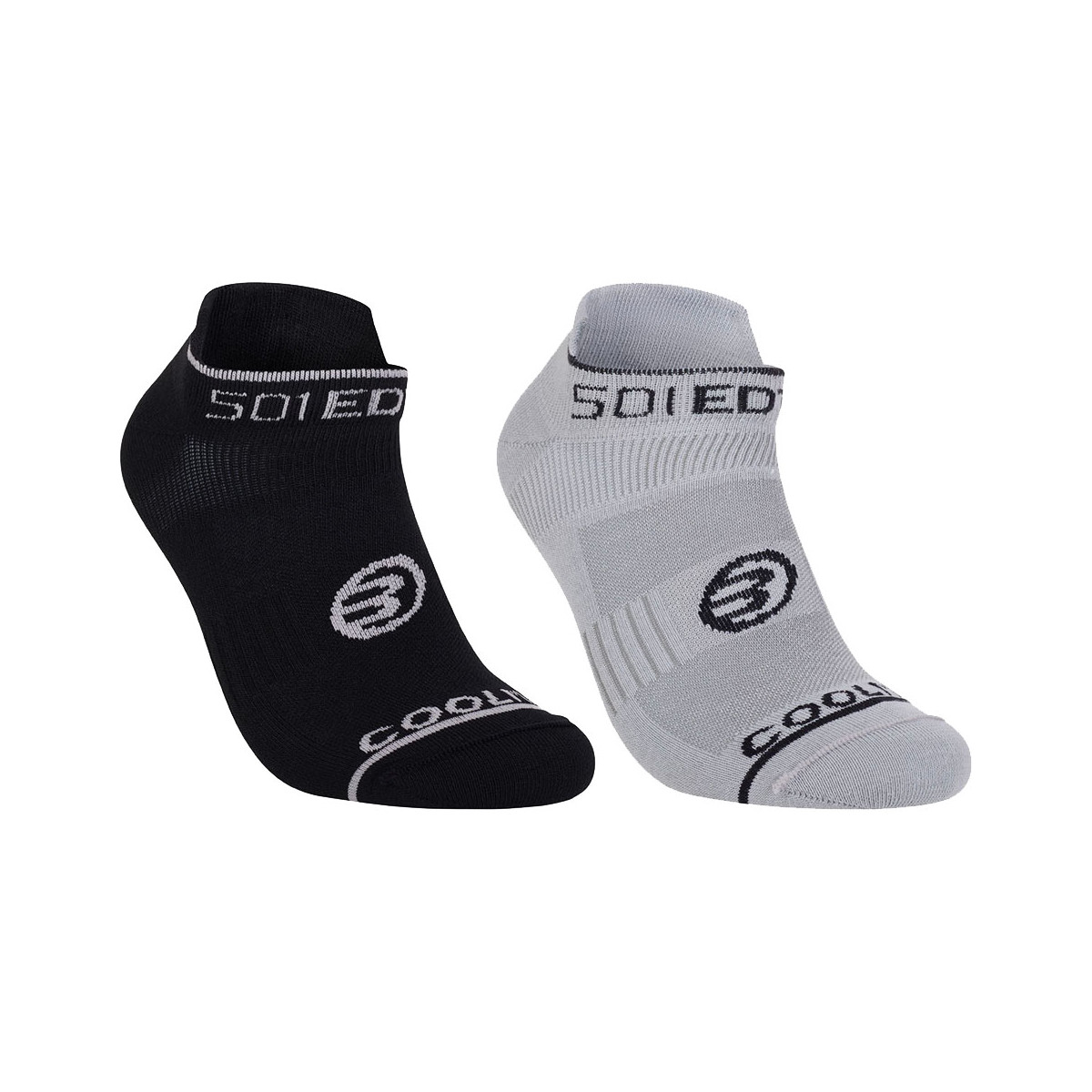 Bullpadel Sneakersocken Grau / Schwarz 2er-Pack