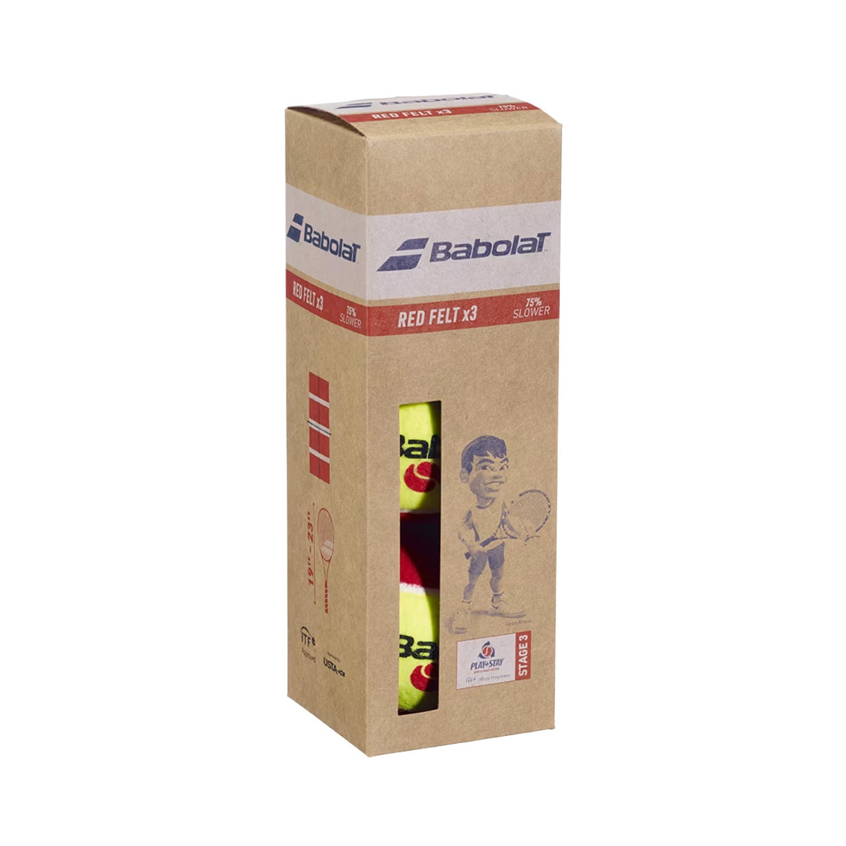 Babolat Red Felt Tennisb&auml;lle 3er-Box