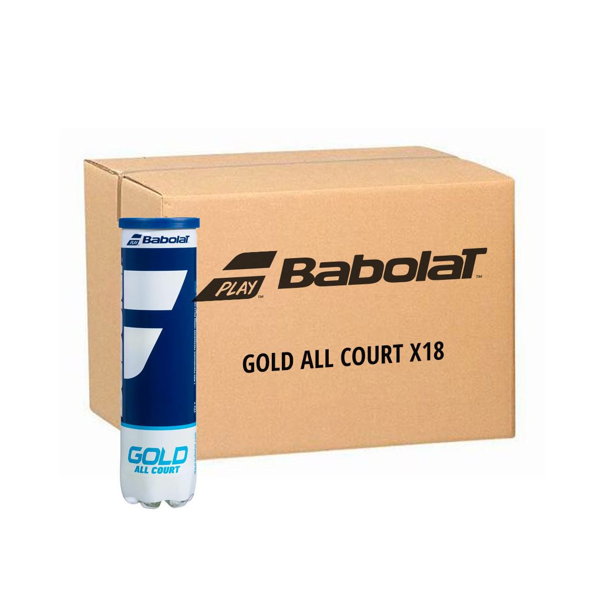 Babolat Gold All Court Tennisb&auml;lle Karton (18 Dosen &agrave; 4 B&auml;lle)