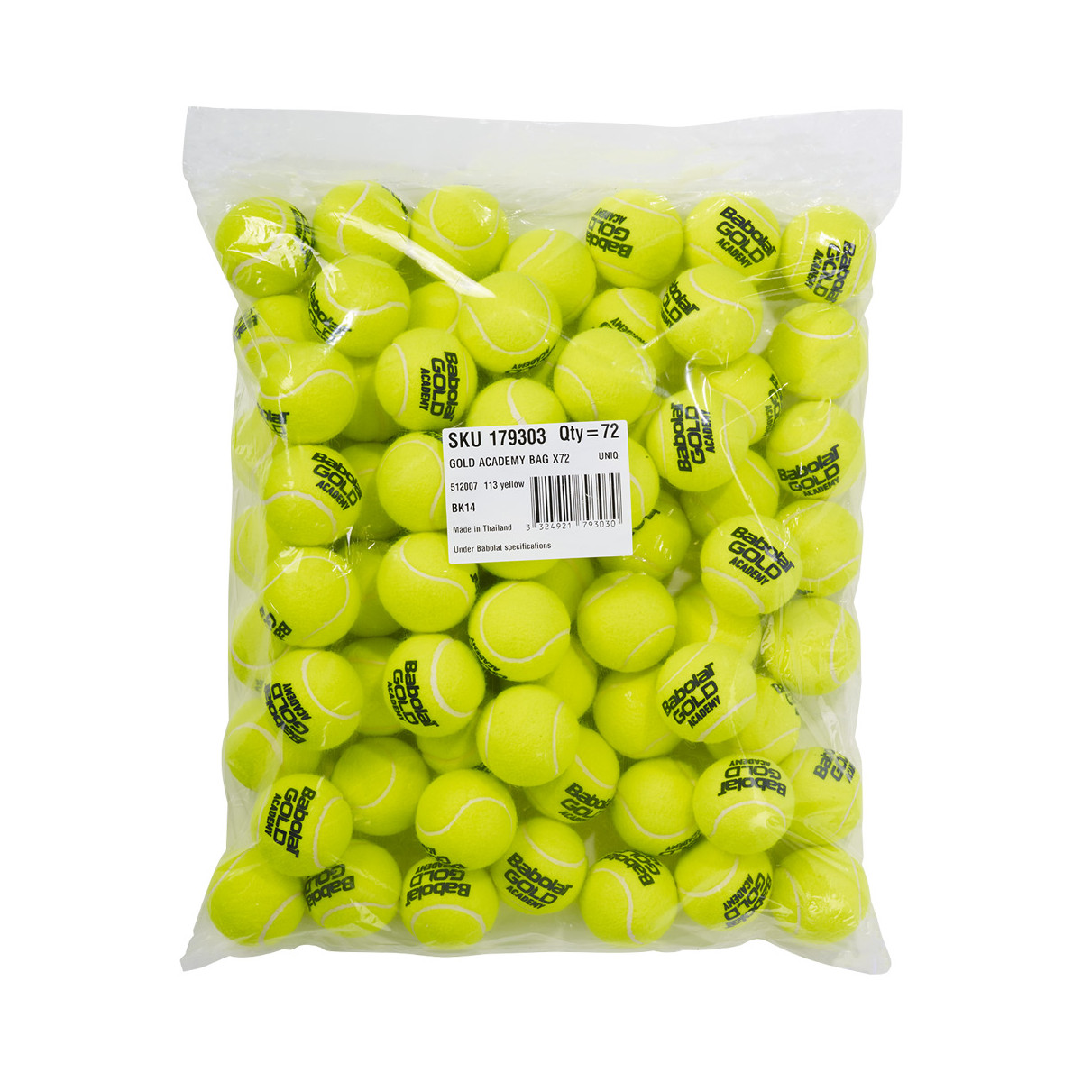 Babolat Gold Academy Tennisb&auml;lle 72er-Beutel