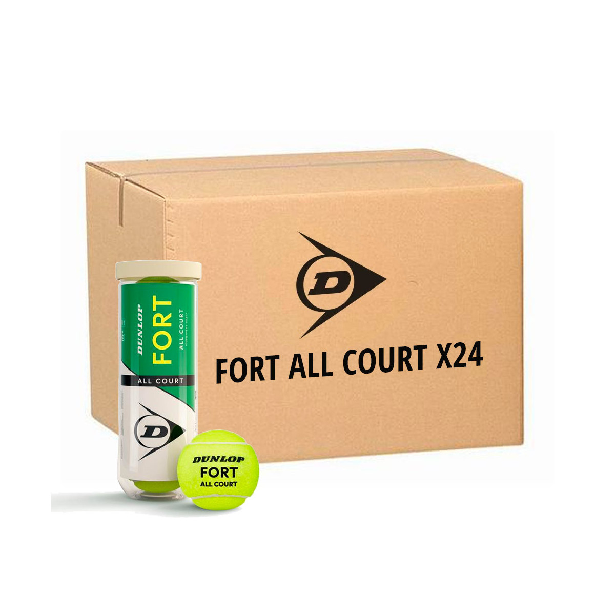 Dunlop Fort All Court Tennisb&auml;lle Karton (24 Dosen &agrave; 3 B&auml;lle)