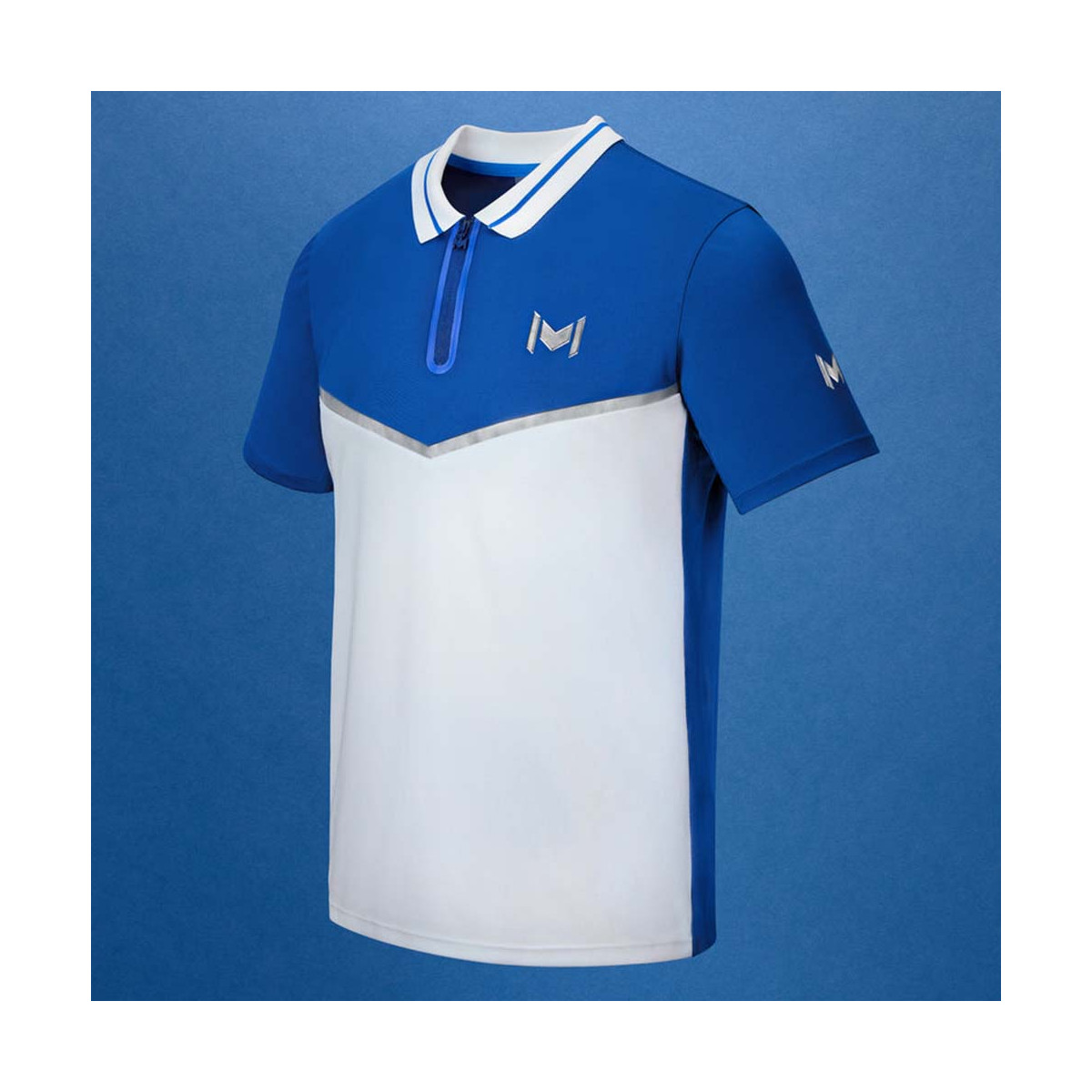 Mouratoglou Match Melbourne Poloshirt Wei&szlig; / Blau