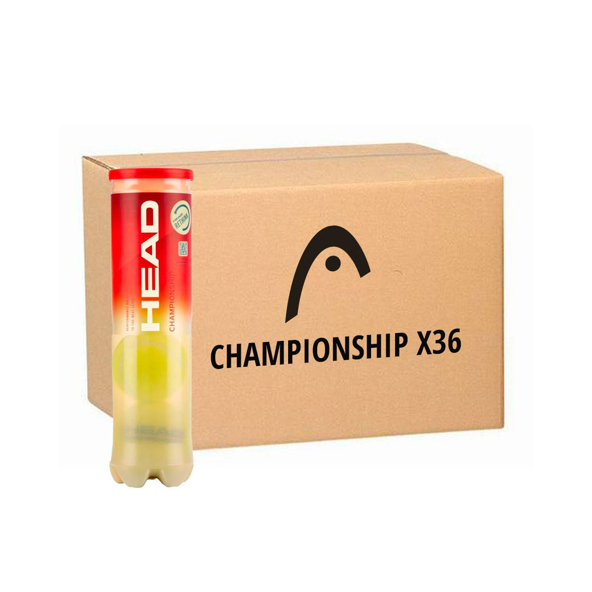 Head Championship Tennisb&auml;lle Karton (36 Dosen &agrave; 4 B&auml;lle)