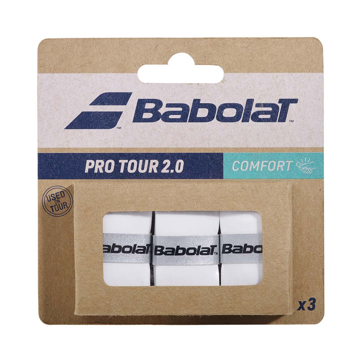 Babolat Pro Tour 2.0 Overgrip Wei&szlig; 3er-Pack