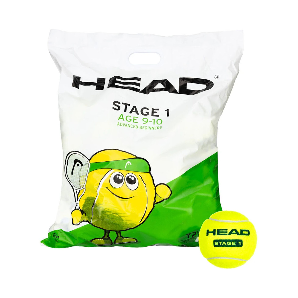 Head TIP Tennisb&auml;lle 72er-Beutel Gr&uuml;n