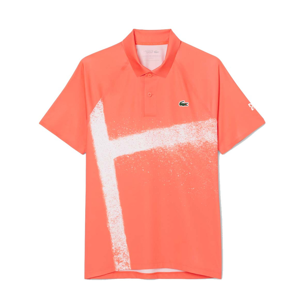 Lacoste Tennis Novak Djokovic Player Poloshirt Rot / Wei&szlig;
