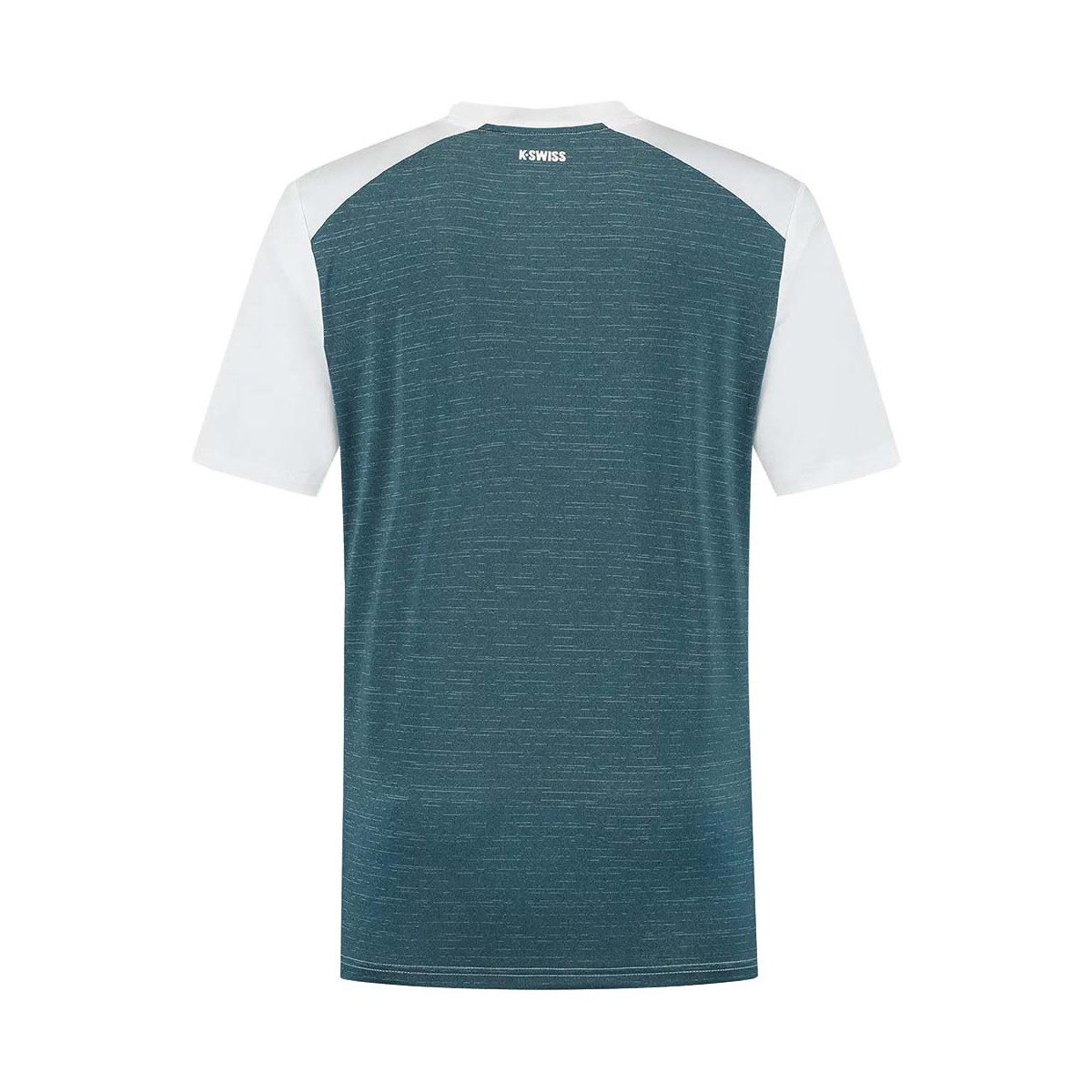 K-Swiss Hypercourt Mix Melange Crew T-Shirt Wei&szlig; / Petrol