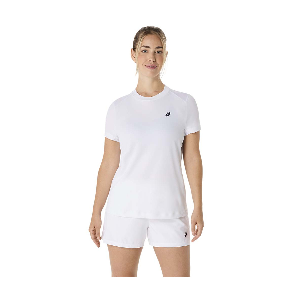 Asics Court SS T-Shirt Damen Wei&szlig;