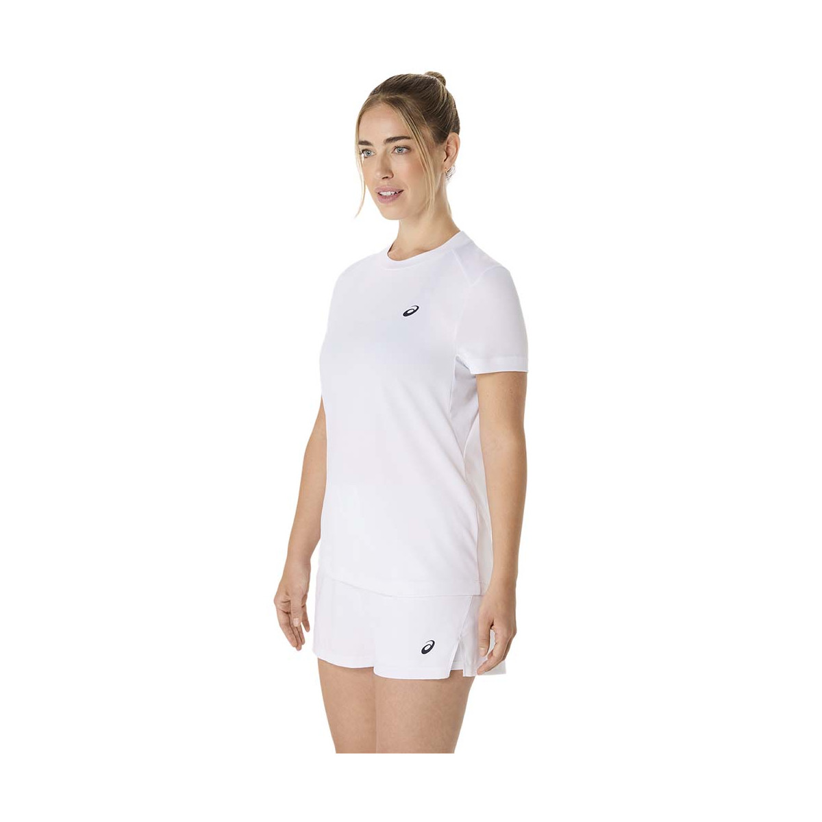 Asics Court SS T-Shirt Damen Wei&szlig;