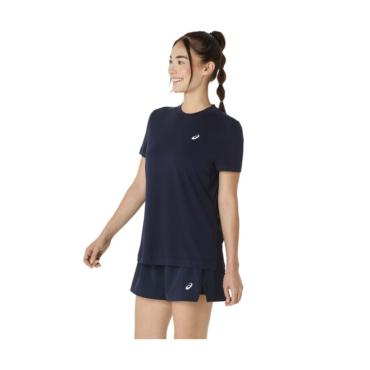 Asics Court SS T-Shirt Damen Marineblau