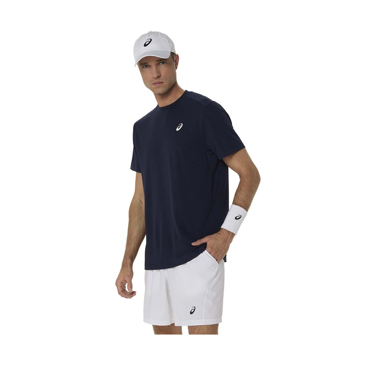 Asics Court SS T-Shirt Marineblau