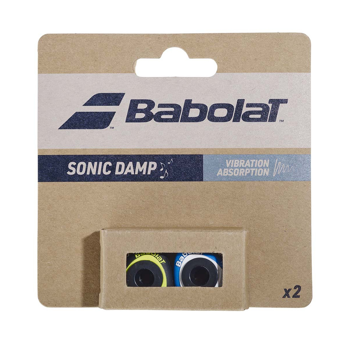 Babolat Sonic Damp Vibrationsd&auml;mpfer Blau / Gelb 2er-Pack