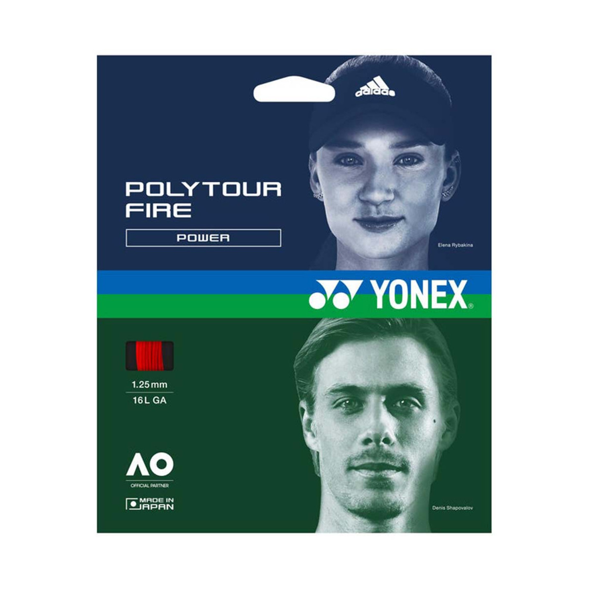 Yonex Poly Tour Fire Tennissaite 12 m