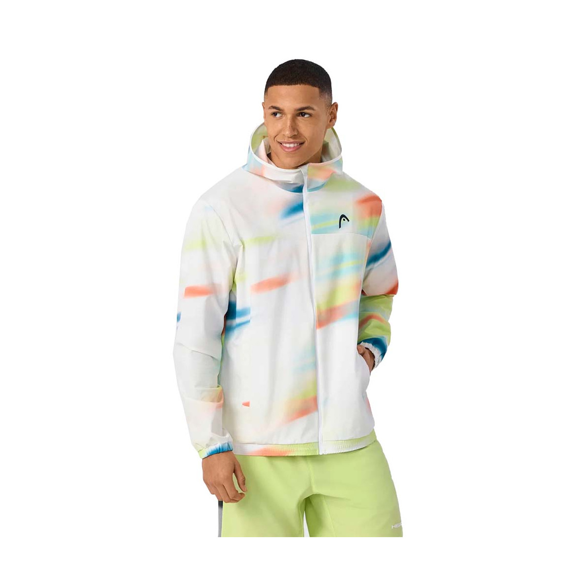 Head Blur Trainingsjacke Wei&szlig; / Mehrfarbig