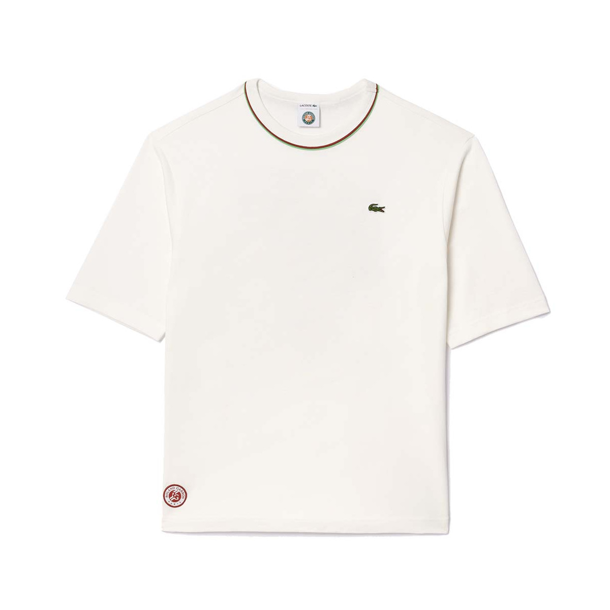 Lacoste Coton Roland Garros T-Shirt Wei&szlig;