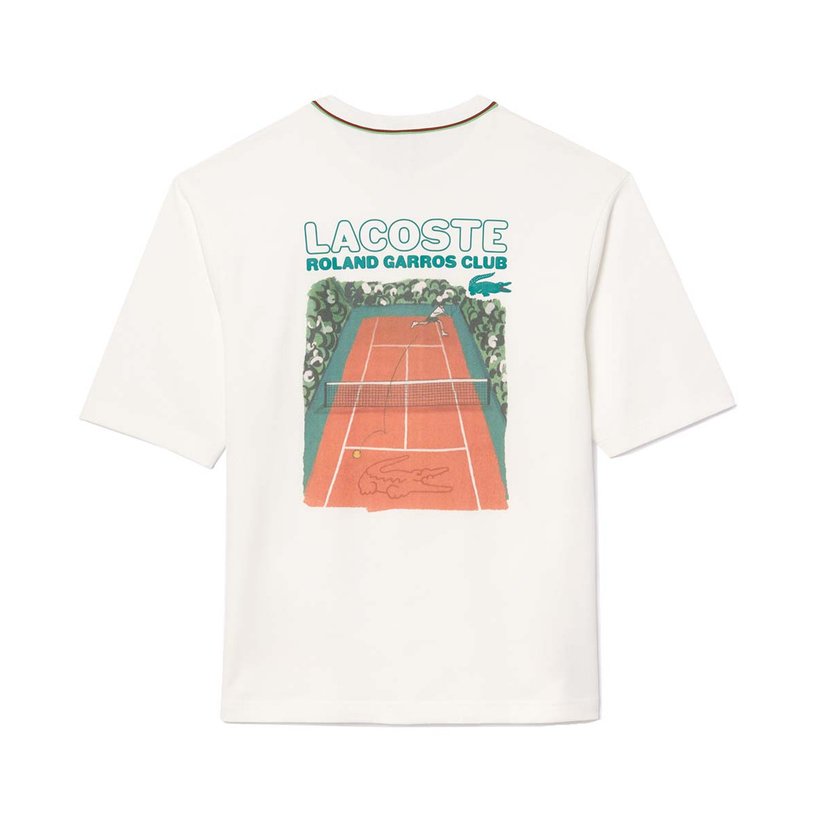 Lacoste Coton Roland Garros T-Shirt Wei&szlig;