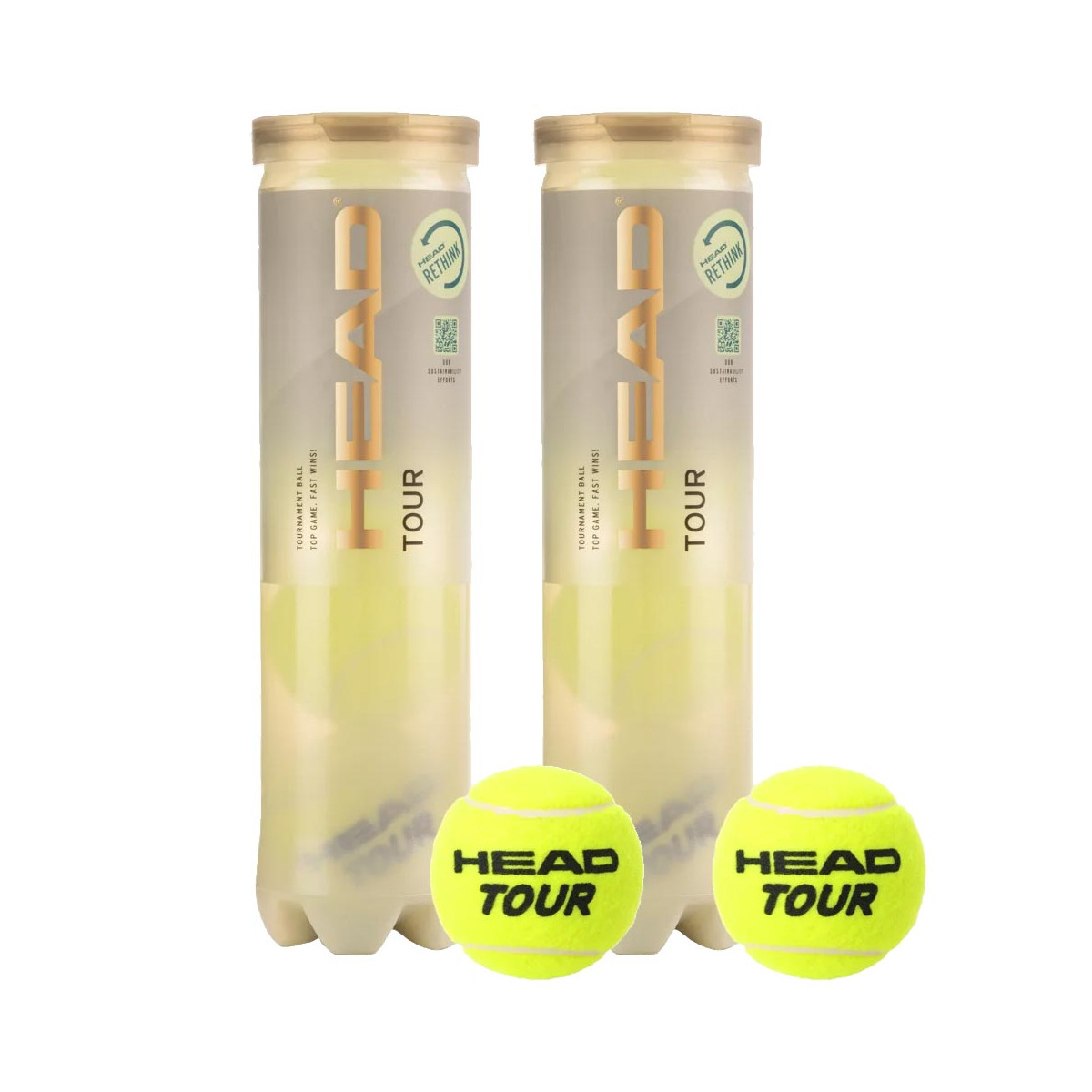 Head Tour Tennisb&auml;lle 2 Dosen mit je 4 B&auml;llen
