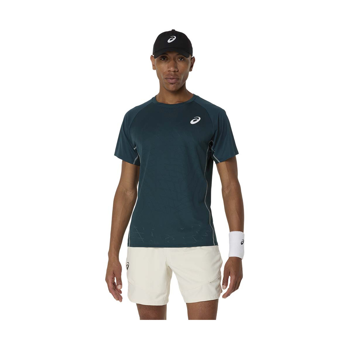 Asics Match T-Shirt Wei&szlig; / Gr&uuml;n