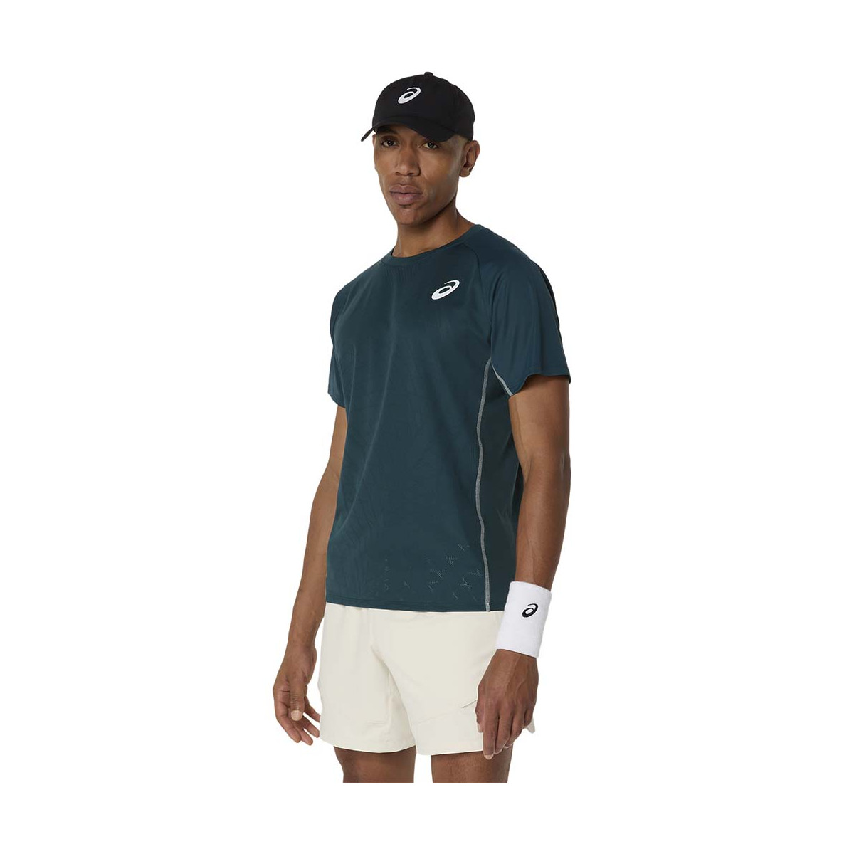 Asics Match T-Shirt Wei&szlig; / Gr&uuml;n