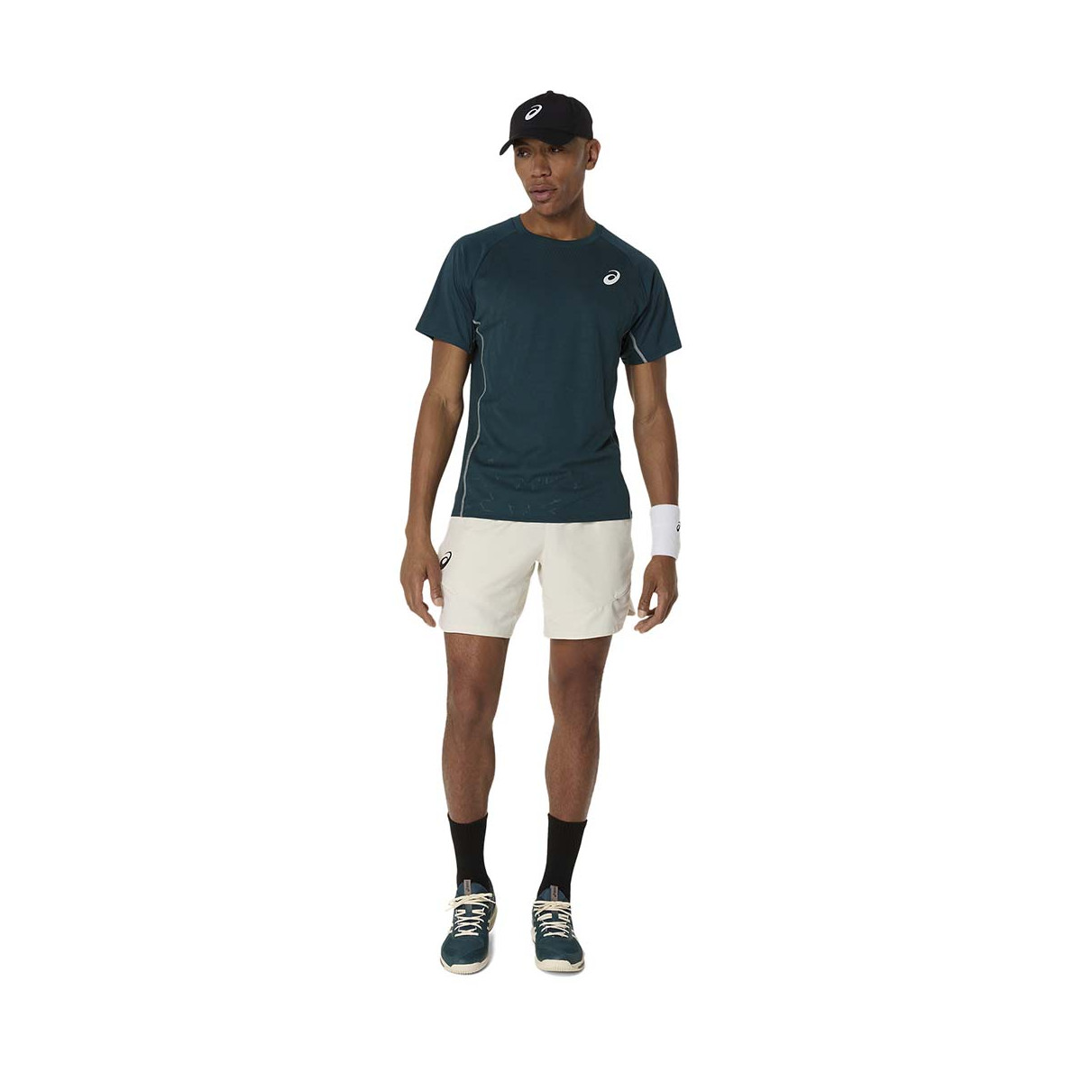 Asics Match T-Shirt Wei&szlig; / Gr&uuml;n