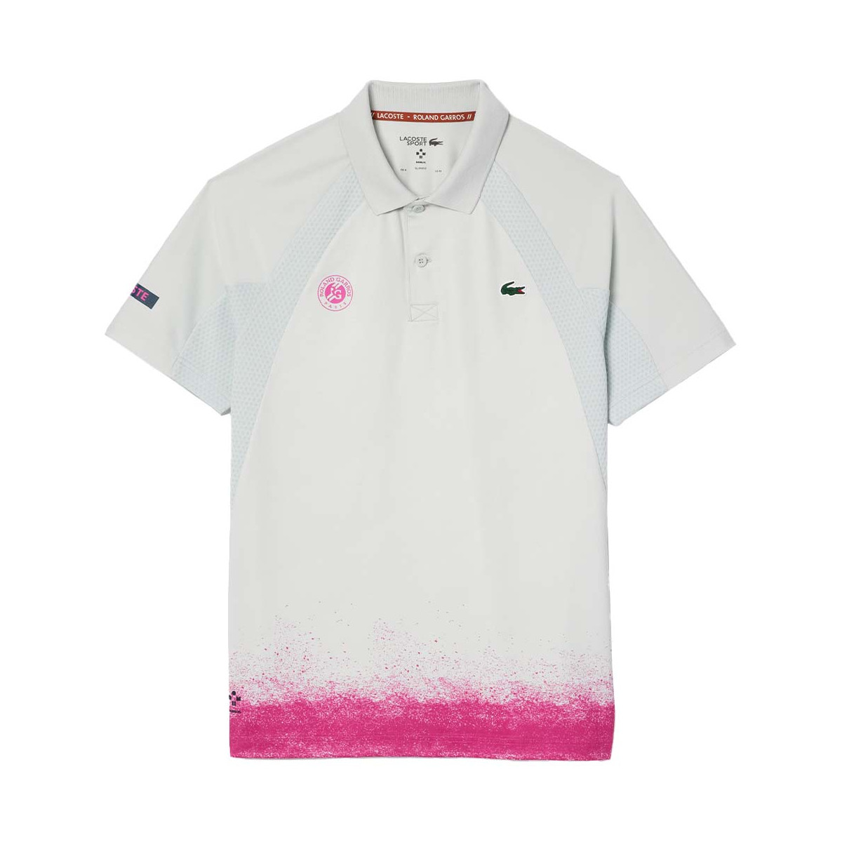 Lacoste Tennis Daniil Medwedew Roland Garros Poloshirt Wei&szlig; / Rosa