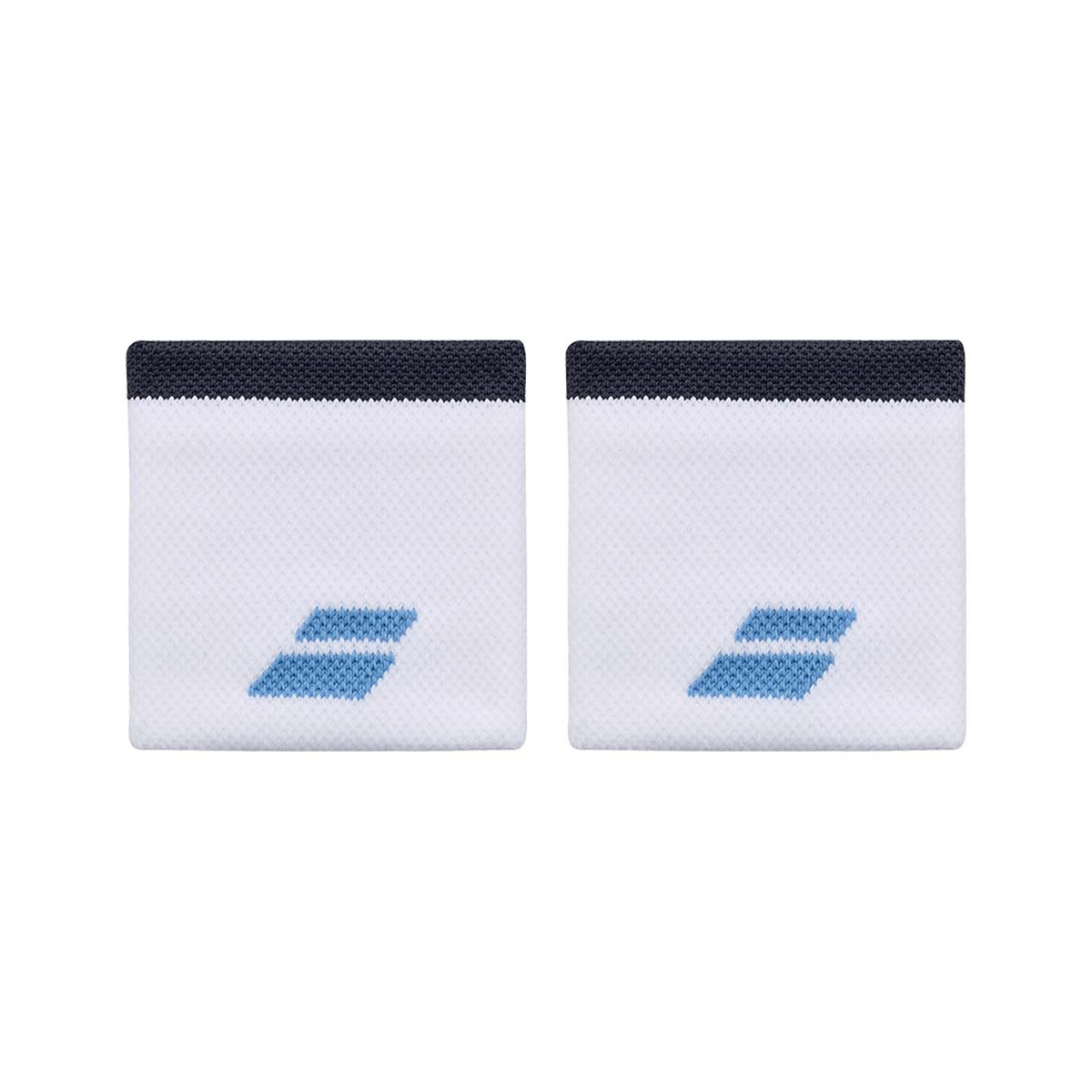 Babolat Logo Schwei&szlig;band Wei&szlig; / Blau 2er-Pack