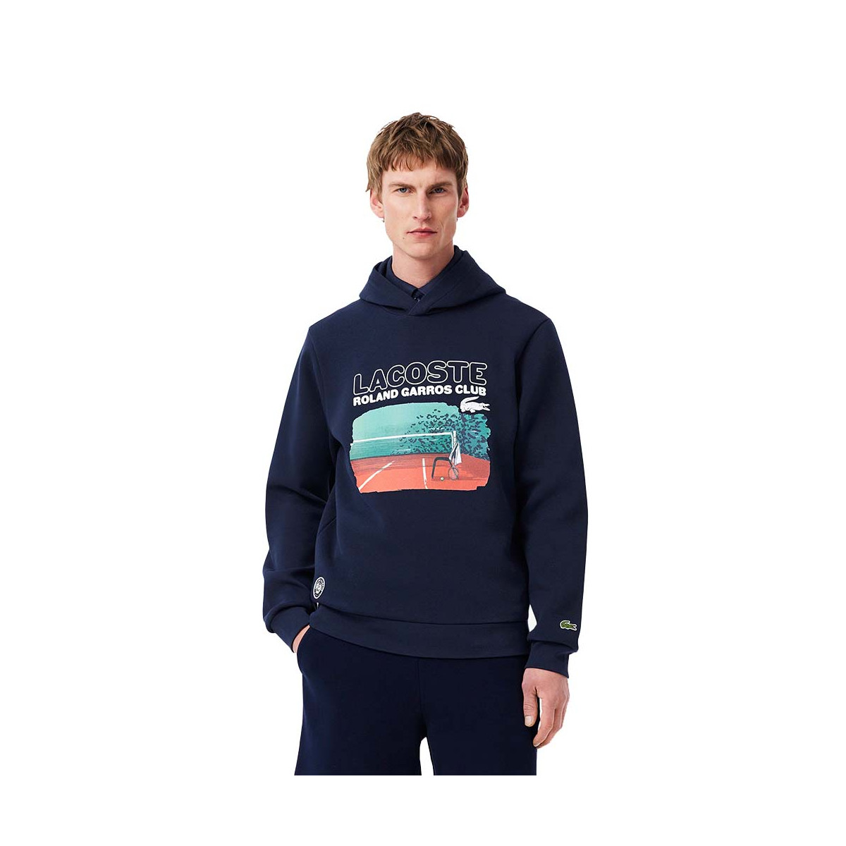 Lacoste Roland Garros Club Kapuzenpullover Marineblau